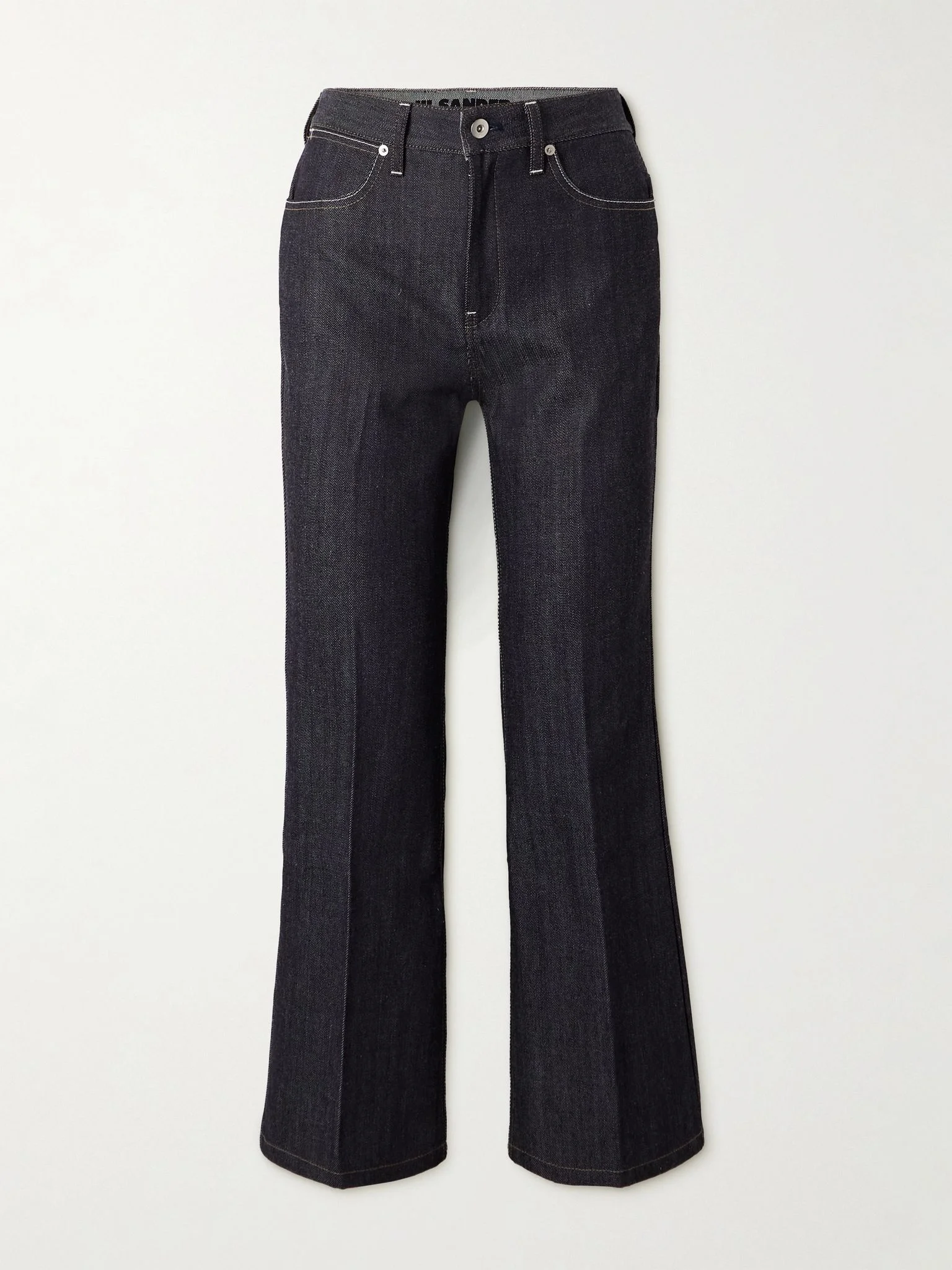 Cropped high-rise flared jeans Dark denim - 1