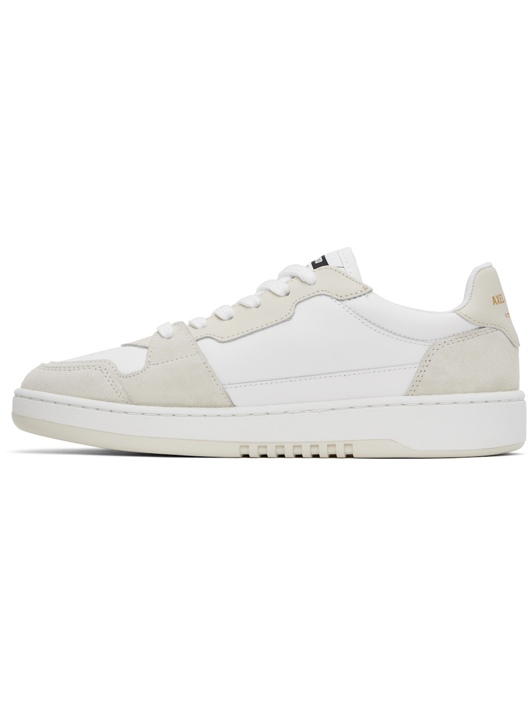 White & Beige Dice Lo Bee Bird Sneakers - 3