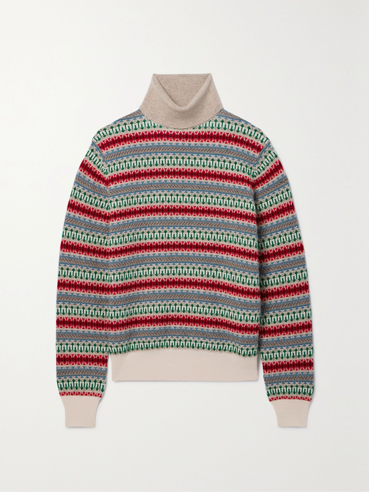 Holiday Noel Fair Isle cashmere-jacquard turtleneck sweater Multi - 1