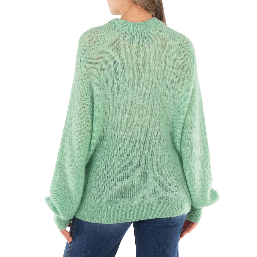 Rotate Ladies Grayed Jade Light Knit Logo Sweater - 3