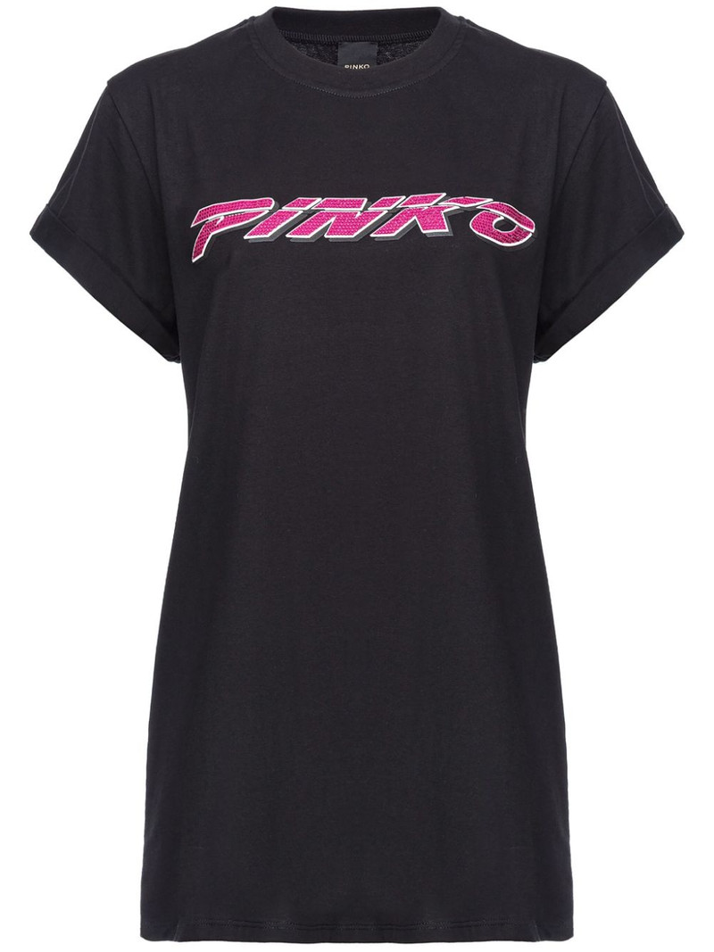 logo-embellished cotton T-shirt 1
