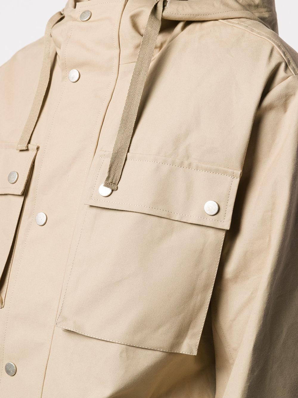 khaki hooded parka - 5