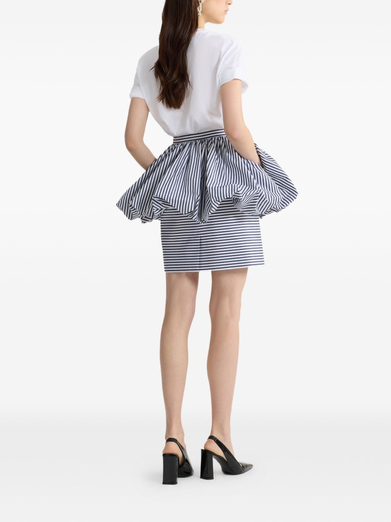 striped peplum mini fitted skirt 3