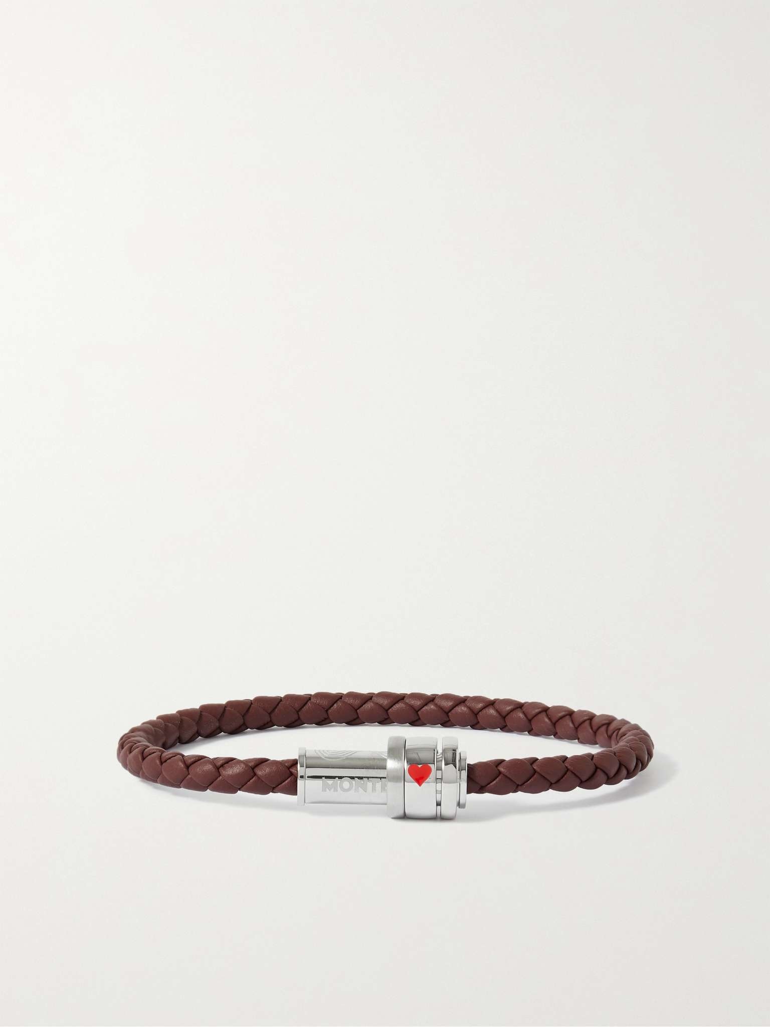 Meisterstück Woven Leather and Stainless Steel Bracelet - 1