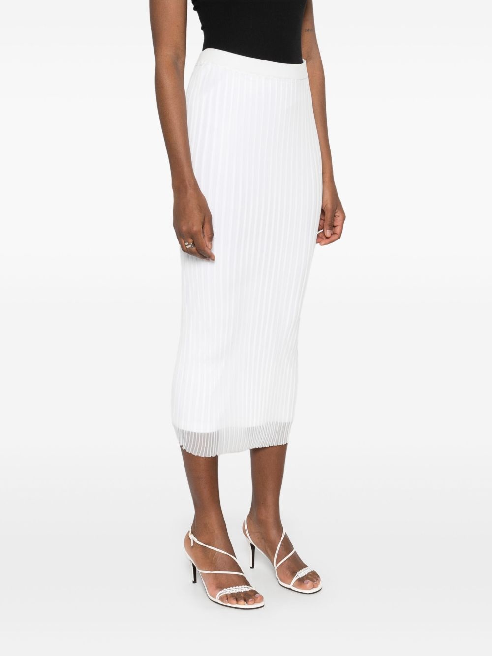 ribbed-knit midi skirt - 3