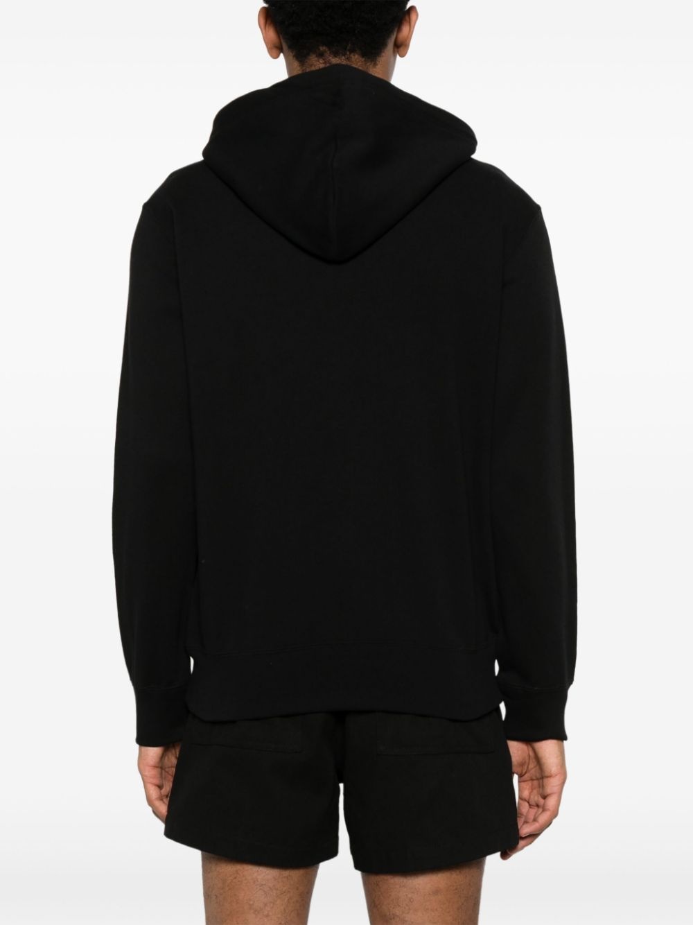 double heart-patch hoodie - 4