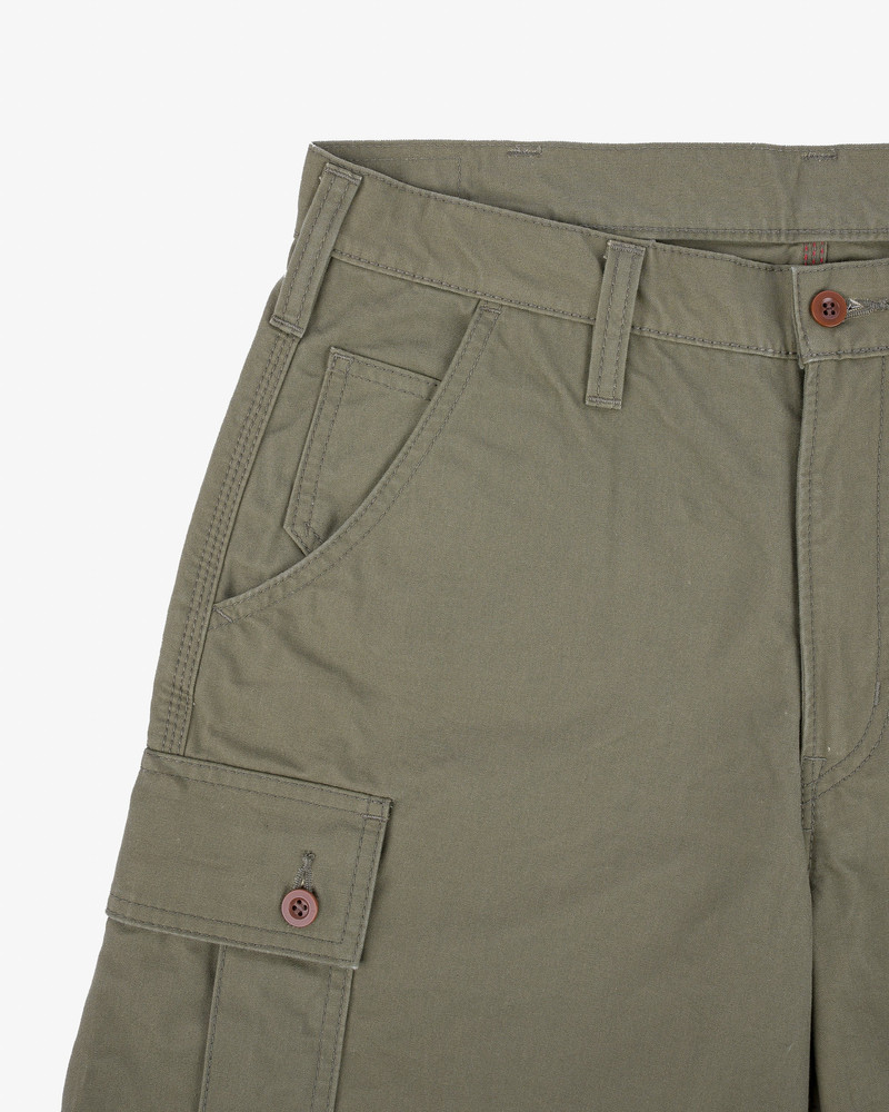 IH-740-GRN 9OZ CANVAS MILITARY CARGO SHORTS - GREEN 6