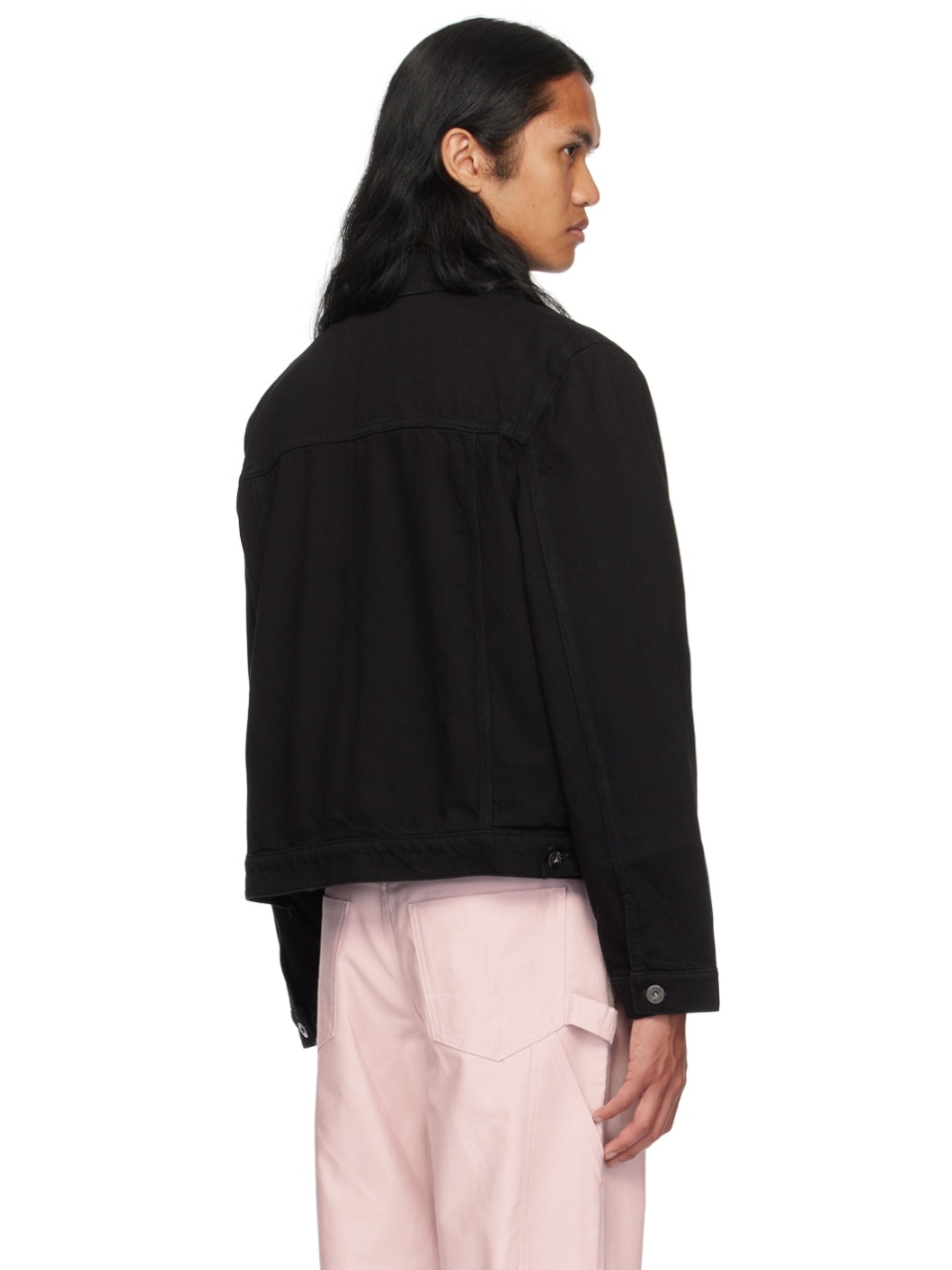 Black Sim Card Denim Jacket - 3