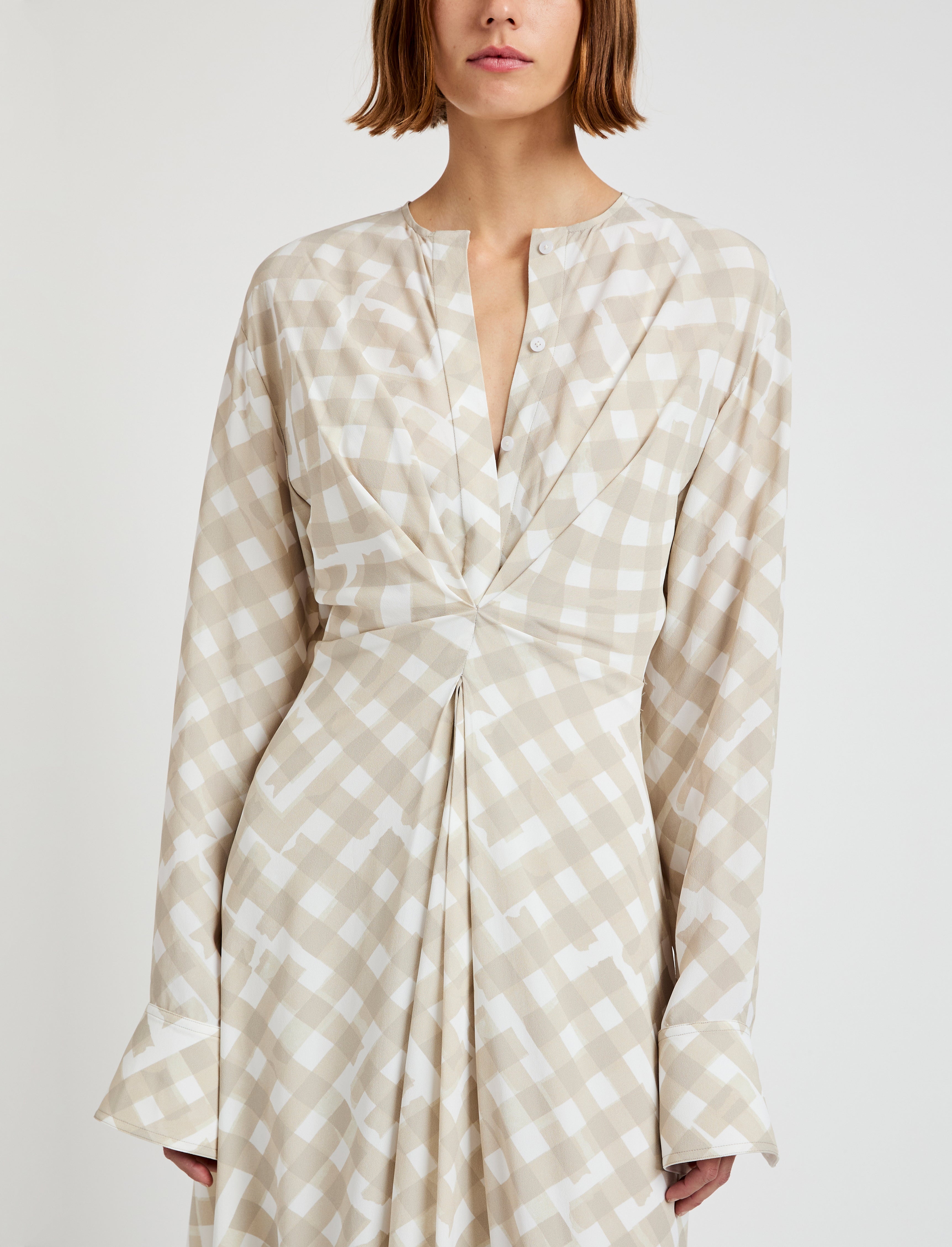 Keria Dress in Printed Crepe De Chine - 5