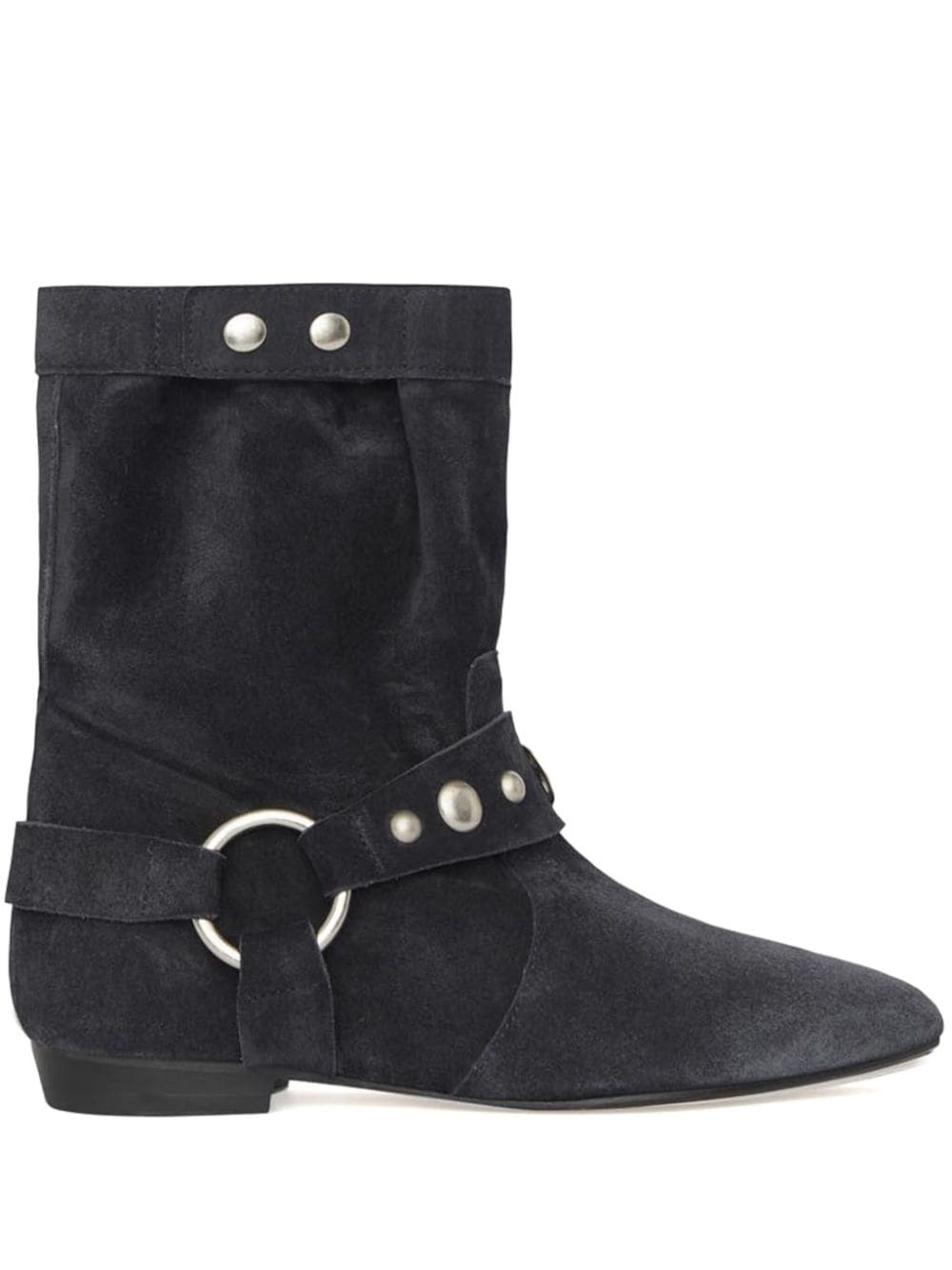 stud-embellished suede boots - 1