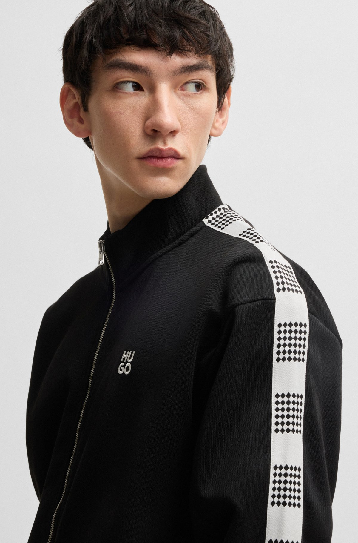 SWEATSHIRT WITH CHECKED TAPE - 3