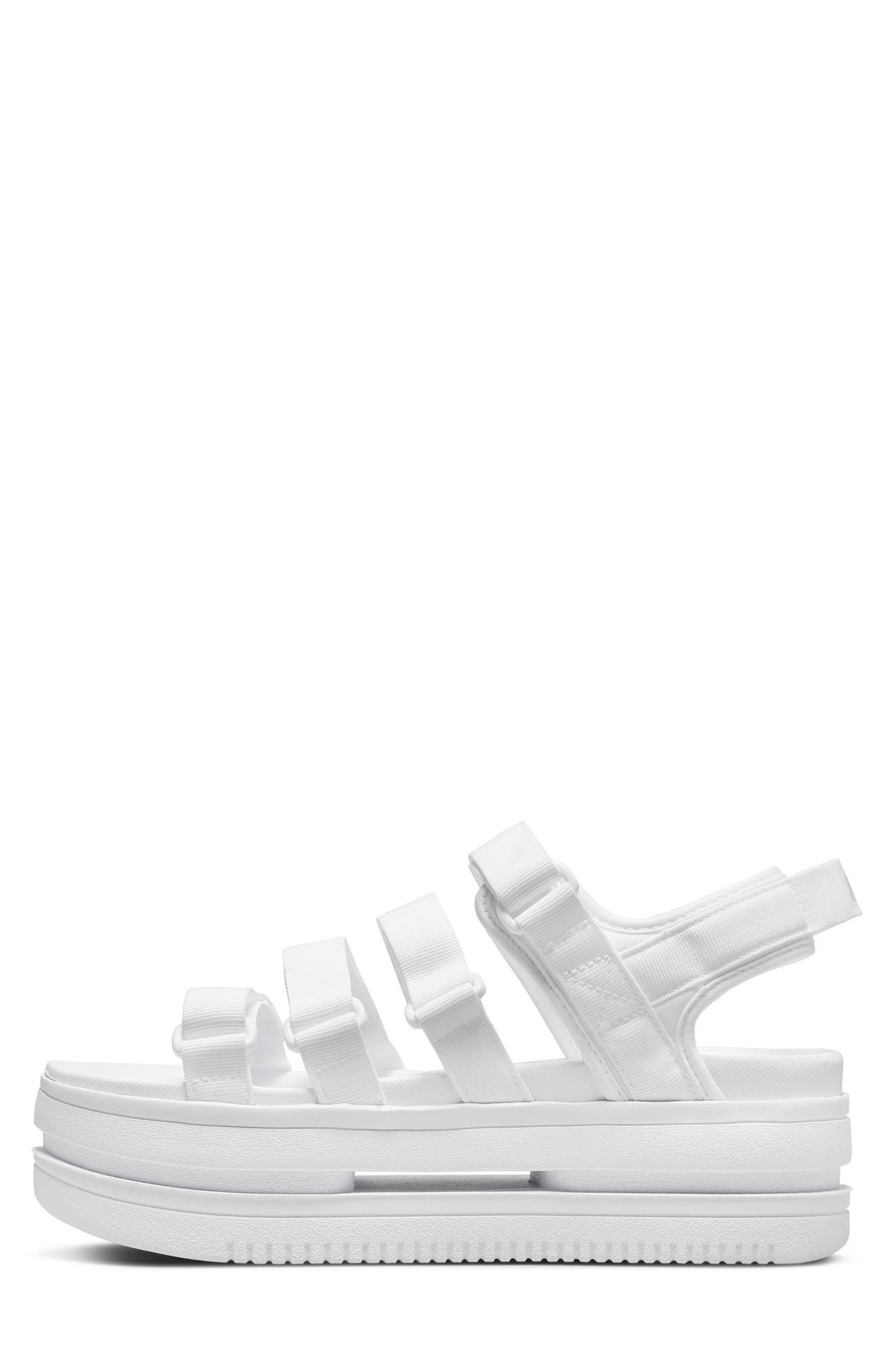 Nike Icon Classic Platform Sandal in White/Pure Platinum/White at Nordstrom - 7