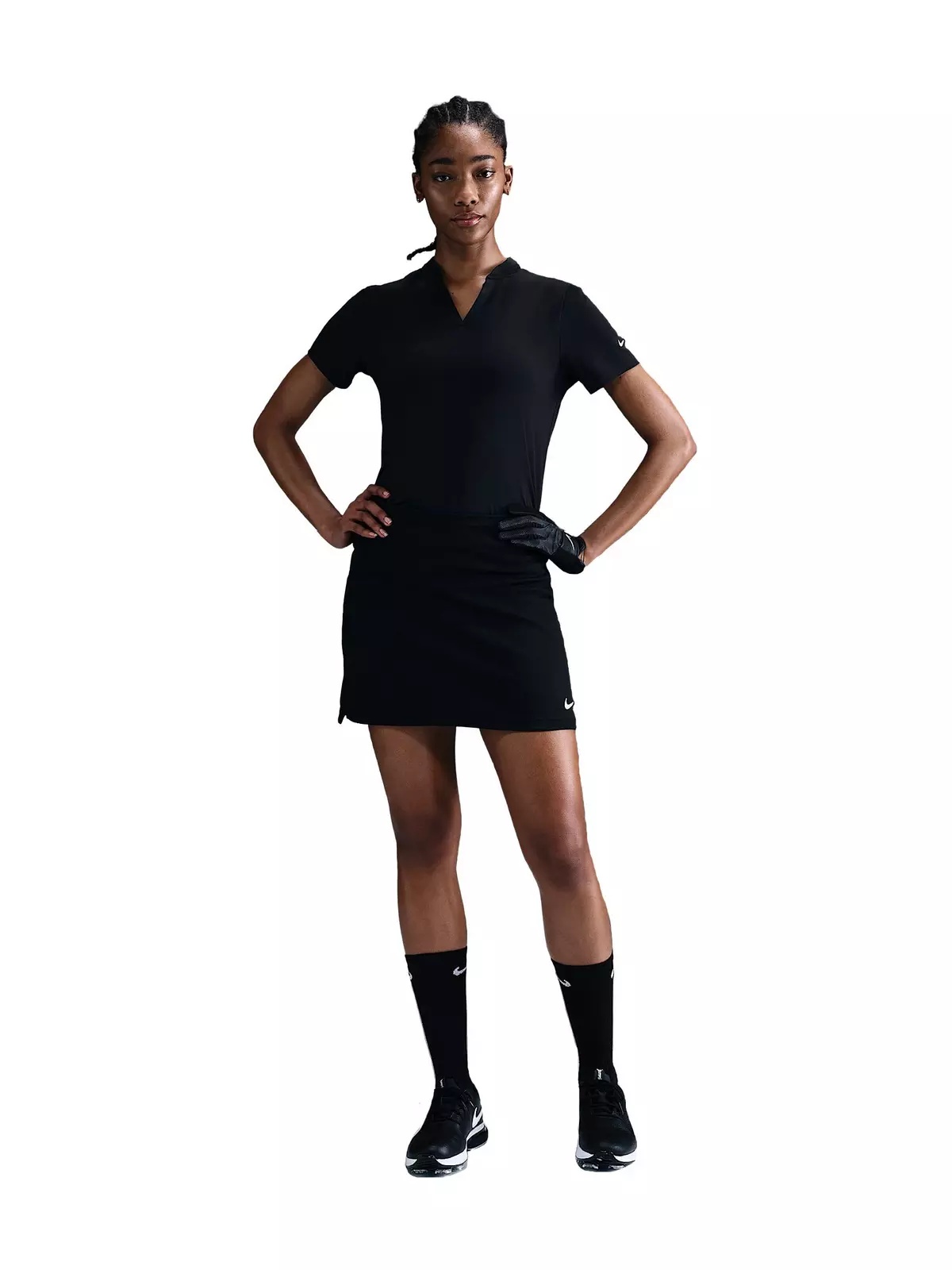 Women's Tour Dri-FIT Short-Sleeve Blade Golf Polo - Black - 4
