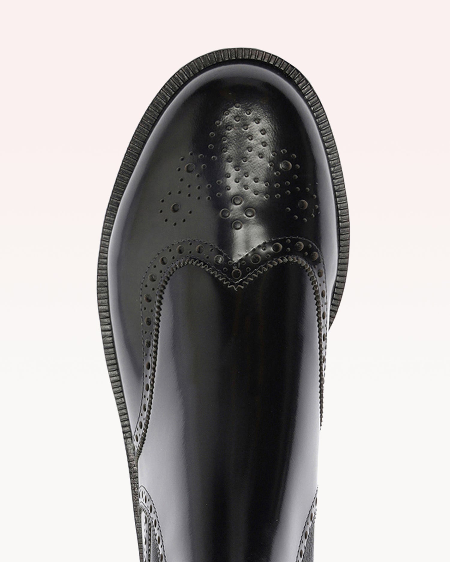 CLARITA MOTORCYCLE BROGUE BOOT BLACK - 7