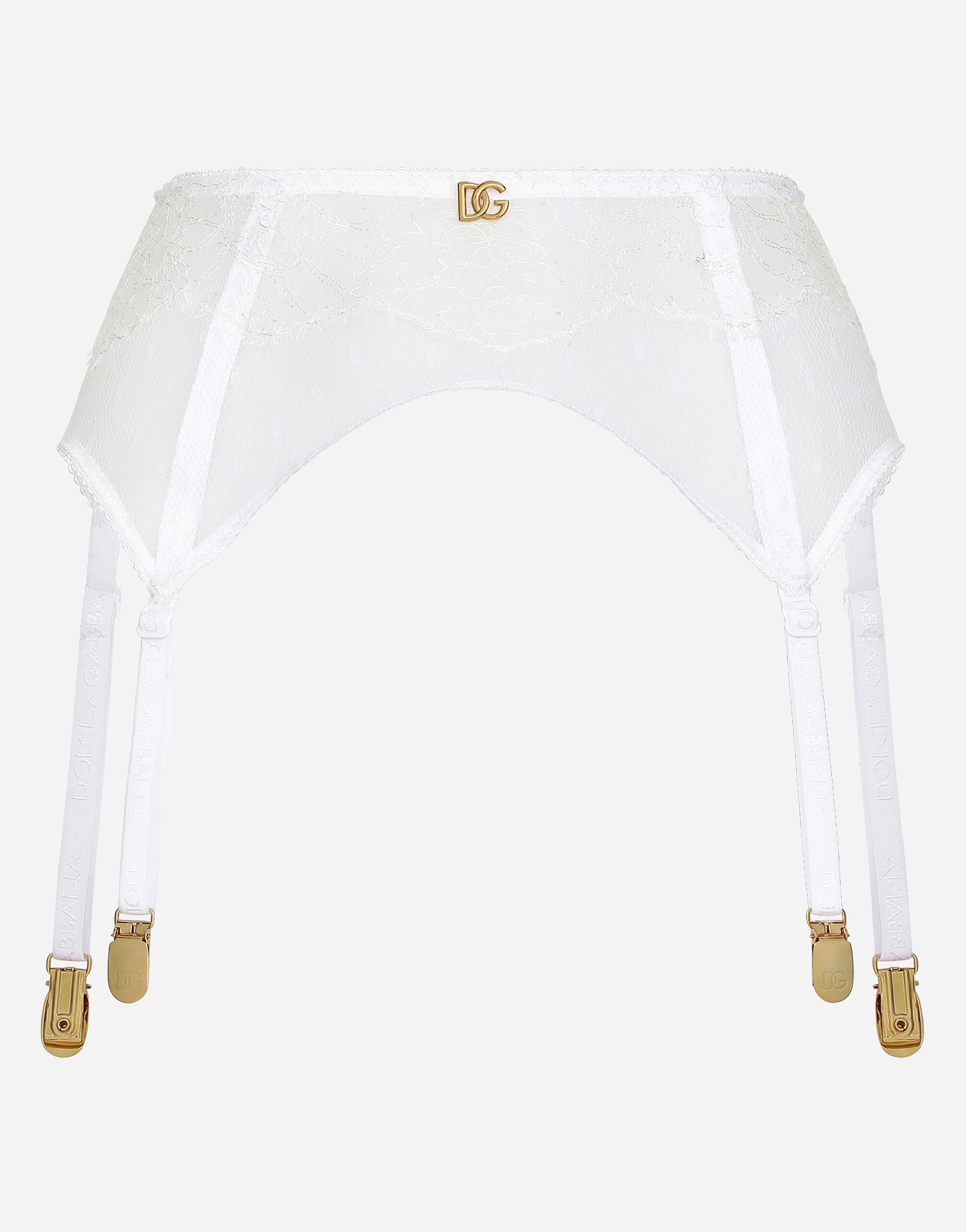 Lace suspender belt with DG logo - 1