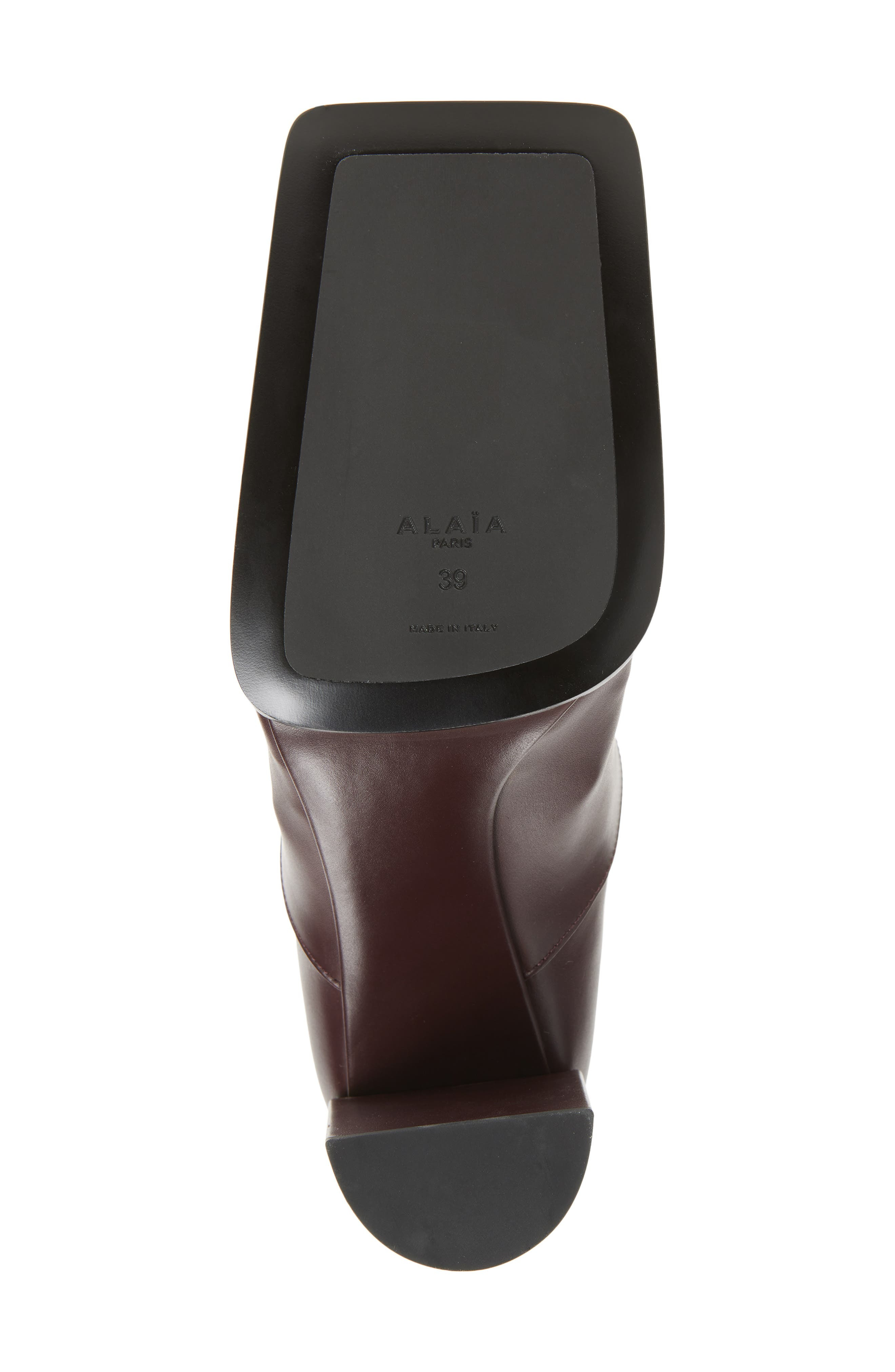 Alaïa Square Toe Tall Boot in Chocolat at Nordstrom - 6