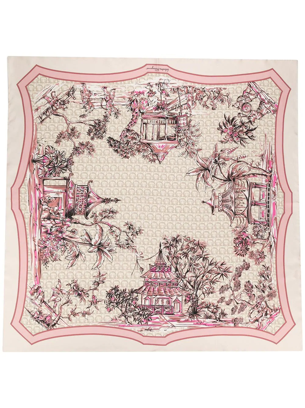 Gancini house print scarf  - 3