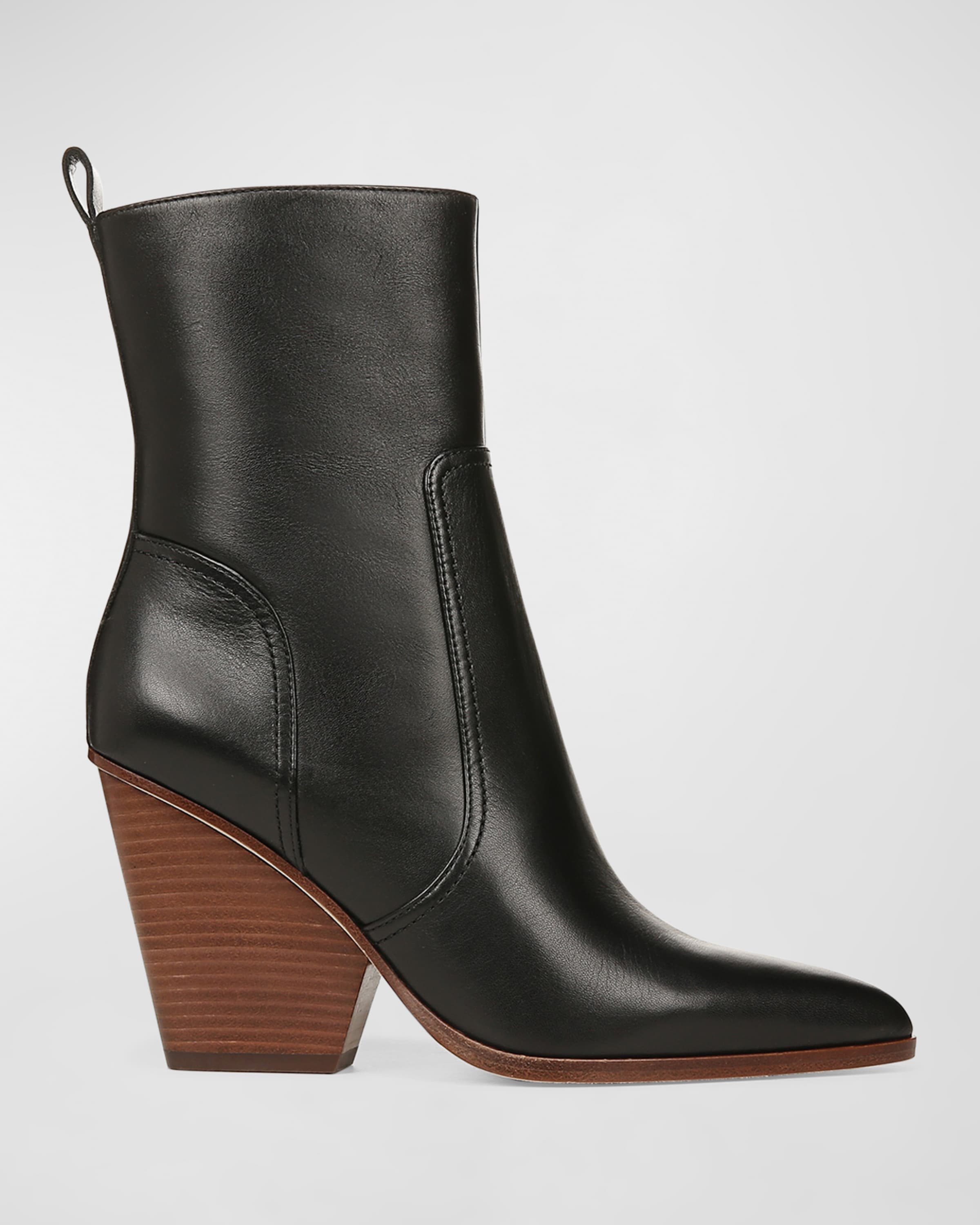 Logan Leather Ankle Boots - 1