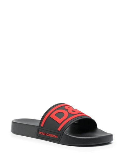 Dolce & Gabbana embossed-logo sliders outlook