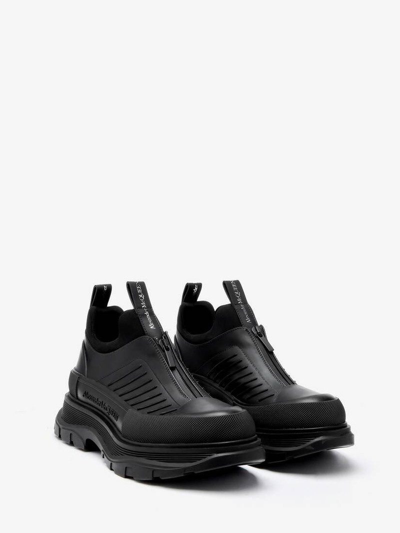 Alexander McQueen Men's Tread Slick Moto Shoe in Black outlook