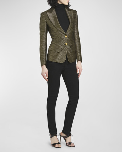 TOM FORD Metallic Silk-Blend Boucle Single-Breasted Jacket outlook