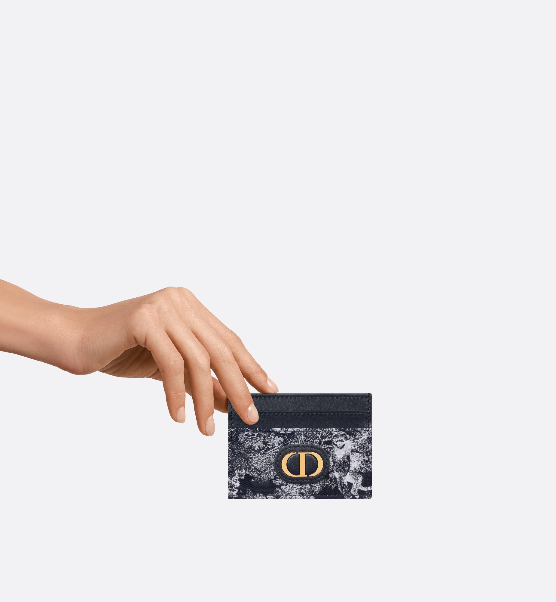 【マストバイ♪】DIOR Freesia 30 Montaigne カードホルダー 30 Montaigne Freesia Card Holder Blue Dior Oblique Jacquard
