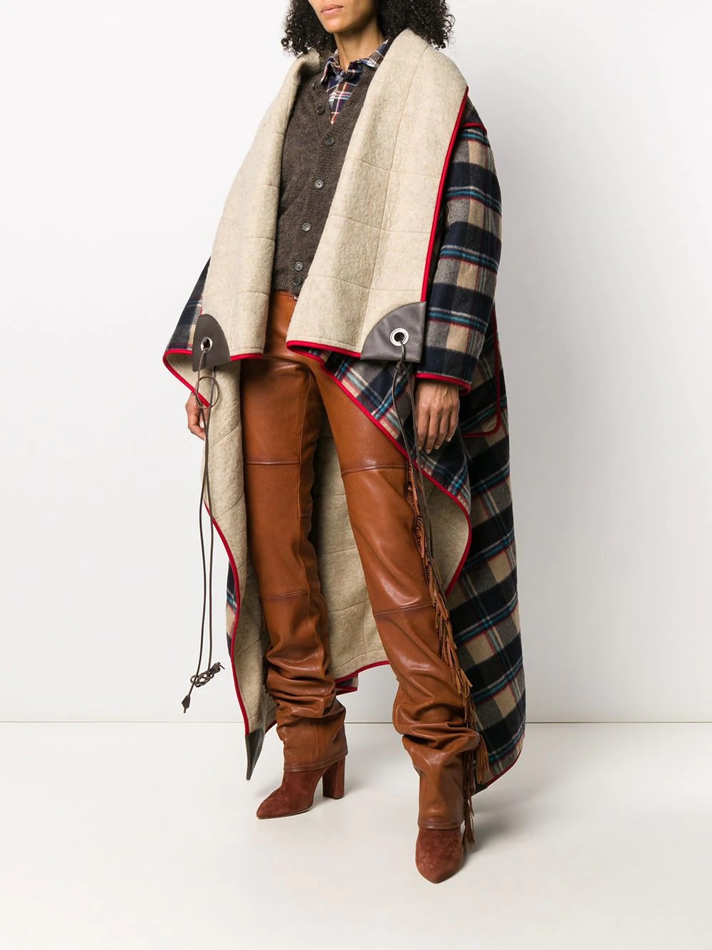 oversize plaid coat - 2