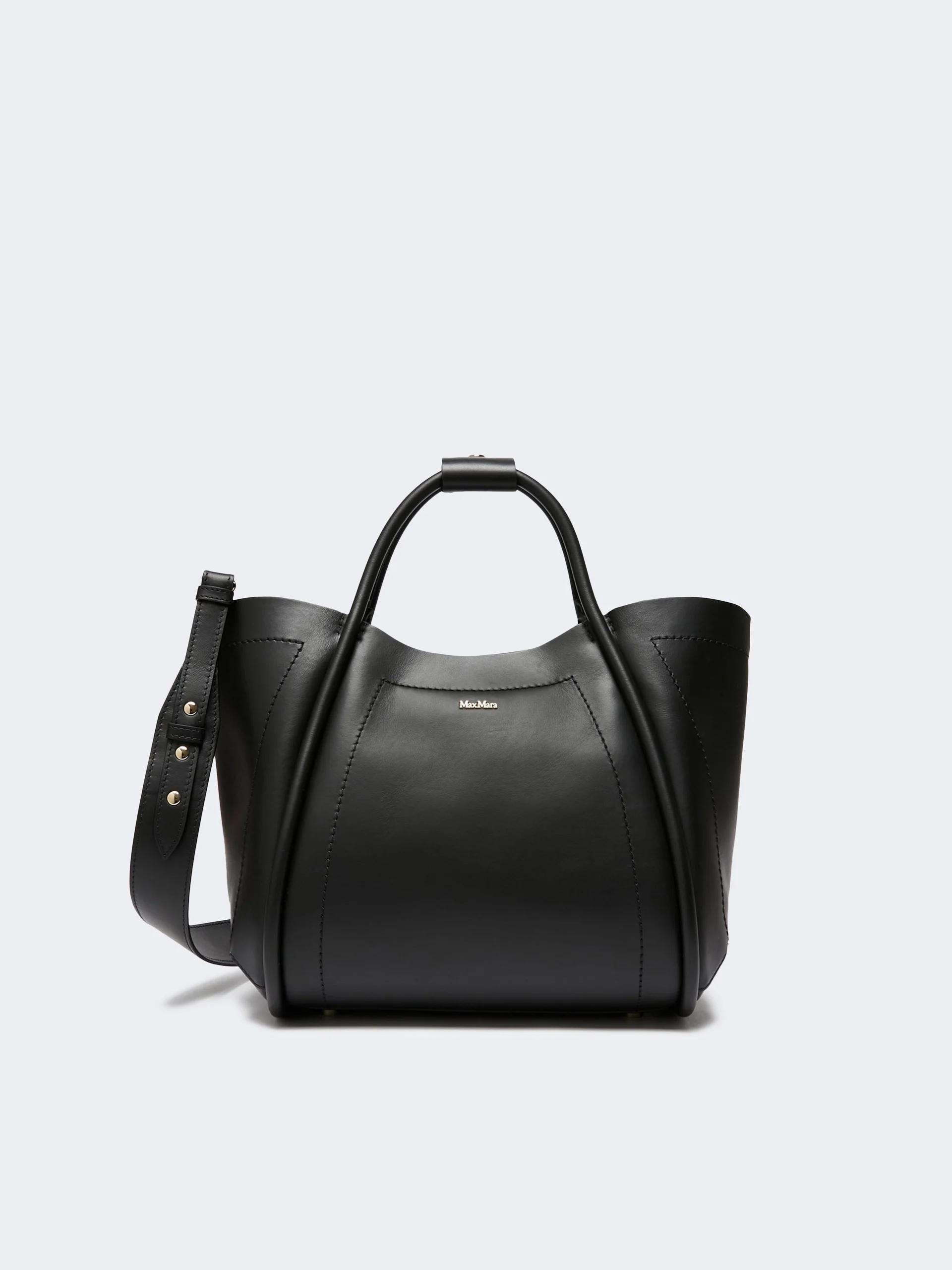 MARINS Small leather Marine bag - BLACK - 1