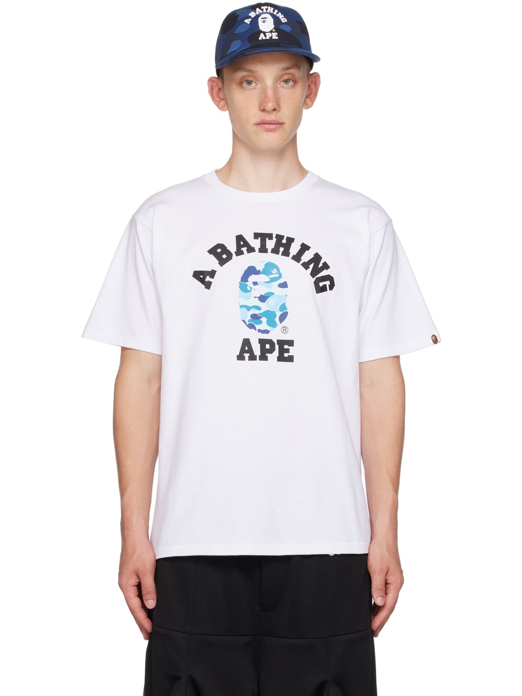 White ABC Camo College T-Shirt - 1