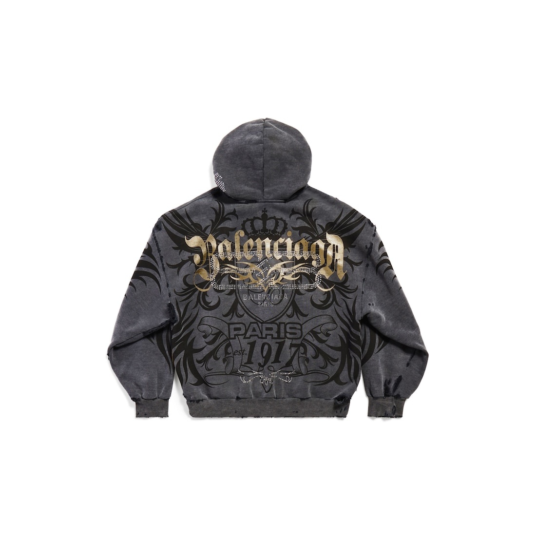 Men's Tacky Gold Zip-up Hoodie Regular Fit in Black - 6