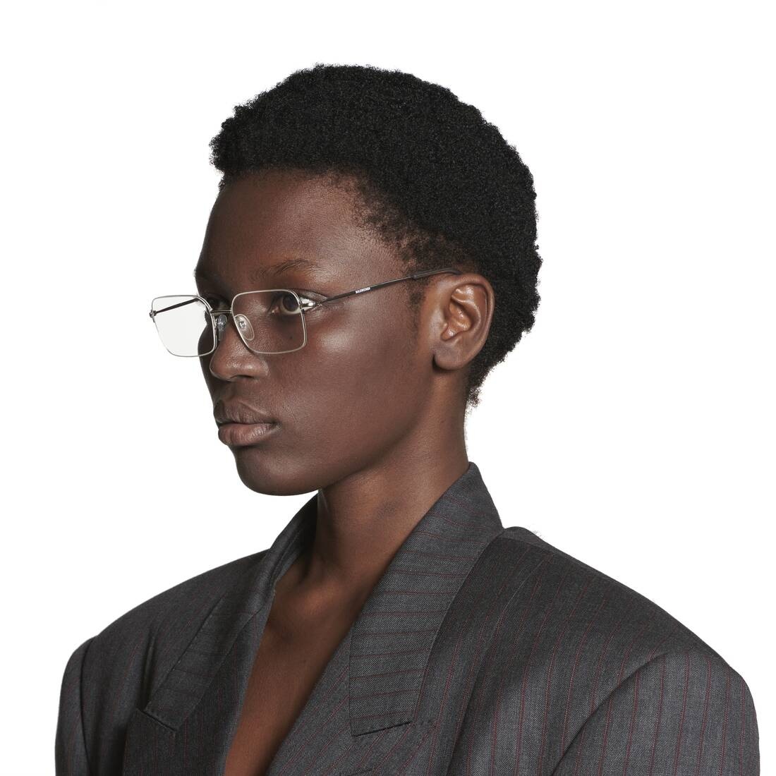 Invisible Rectangle Sunglasses  in Silver - 7
