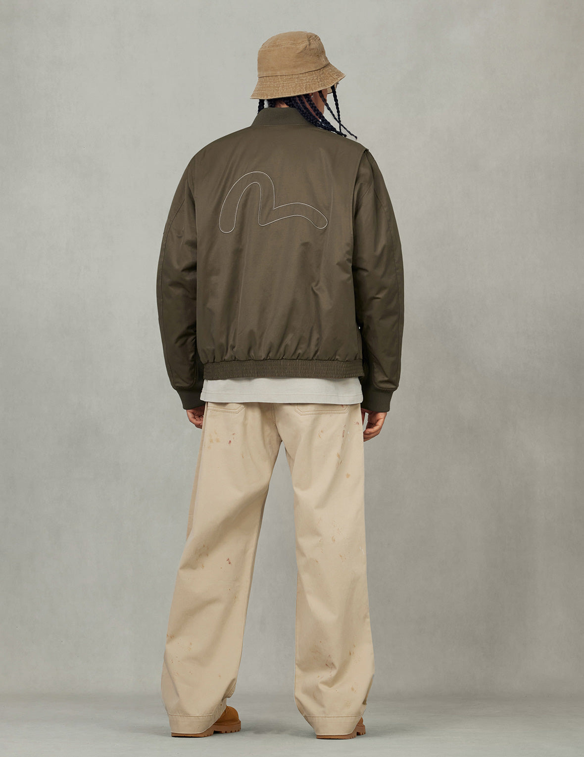Multi Logo Badges Embroidery Regular Fit Padded Bomber Jacket - 5