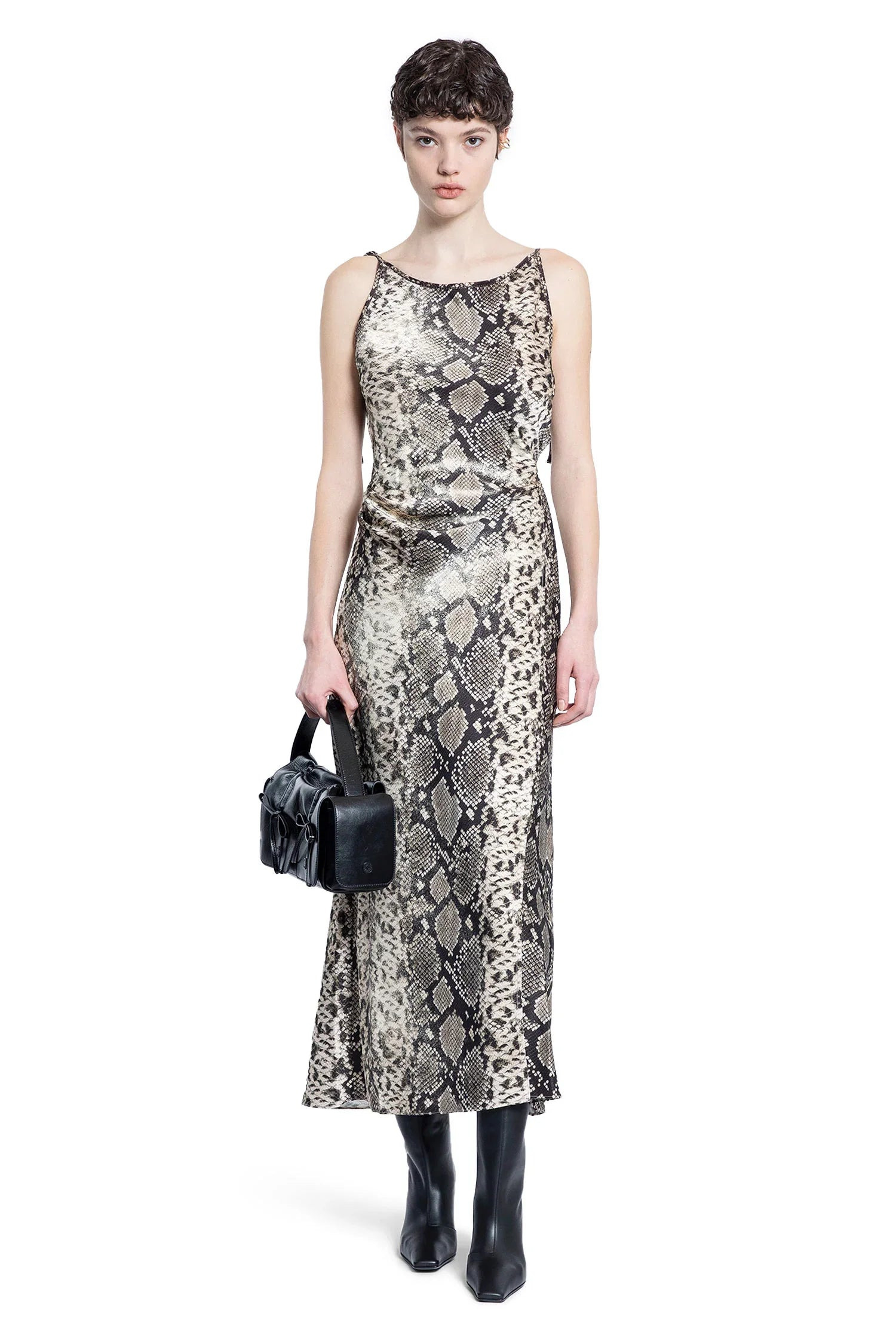 Fluid-Satin-Python-Print-Dress - 4