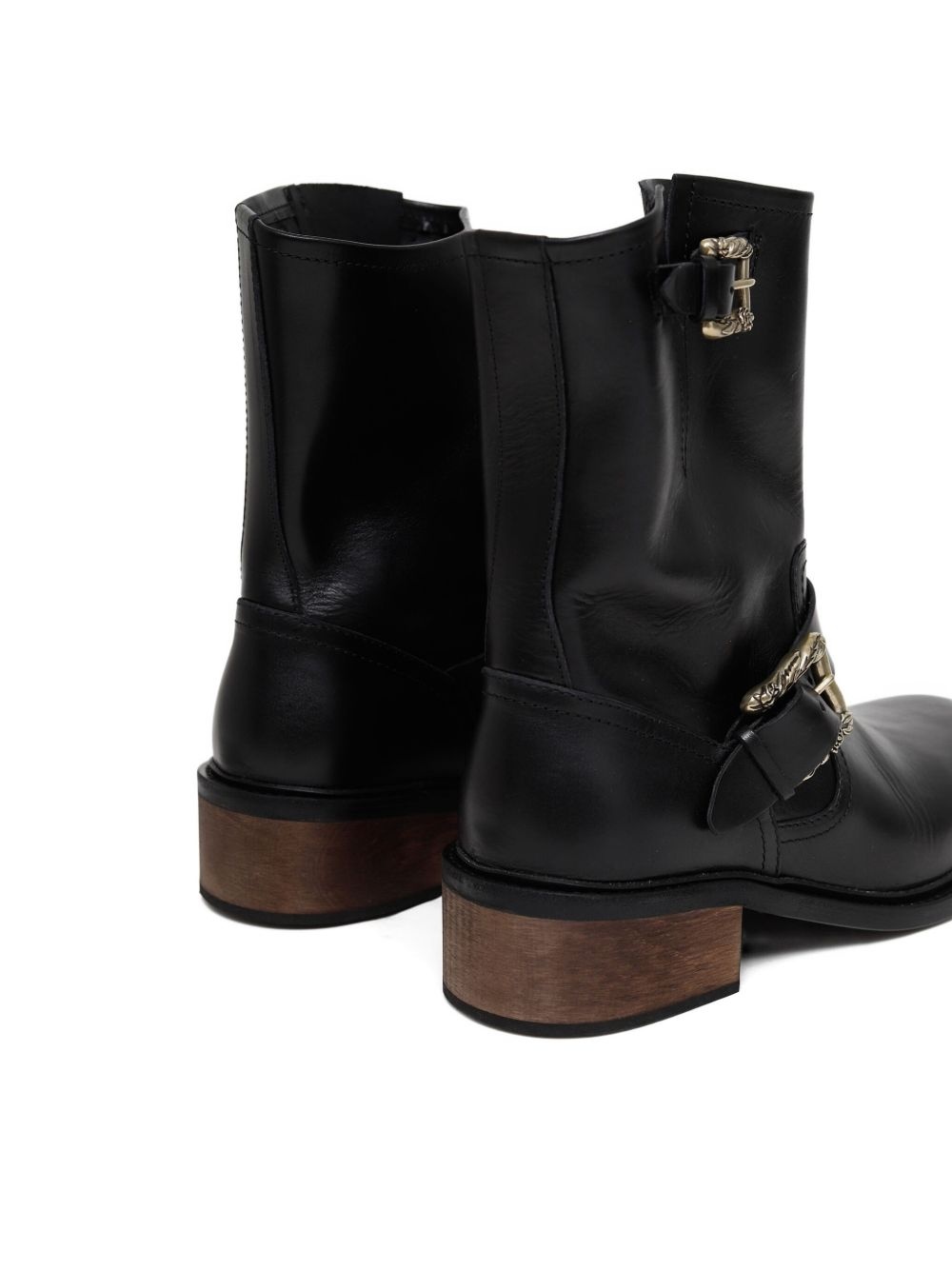 Engineer double-buckle leather boots - 3
