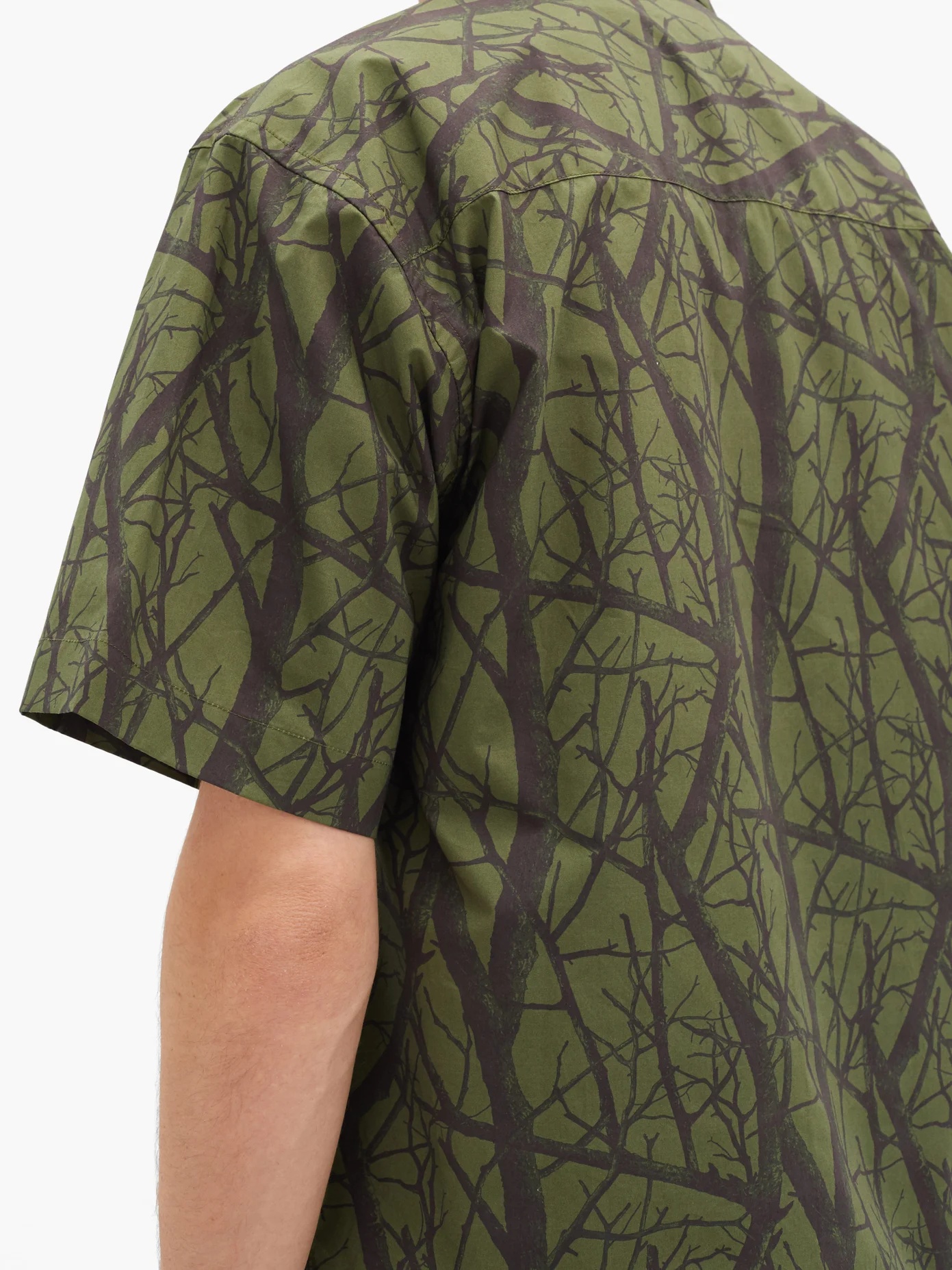 Practice tree-print cotton-poplin shirt - 4