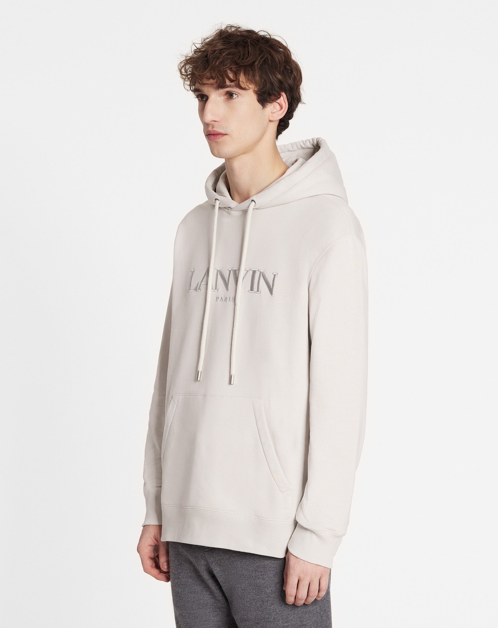 OVERSIZED EMBROIDERED LANVIN PARIS HOODIE - 3