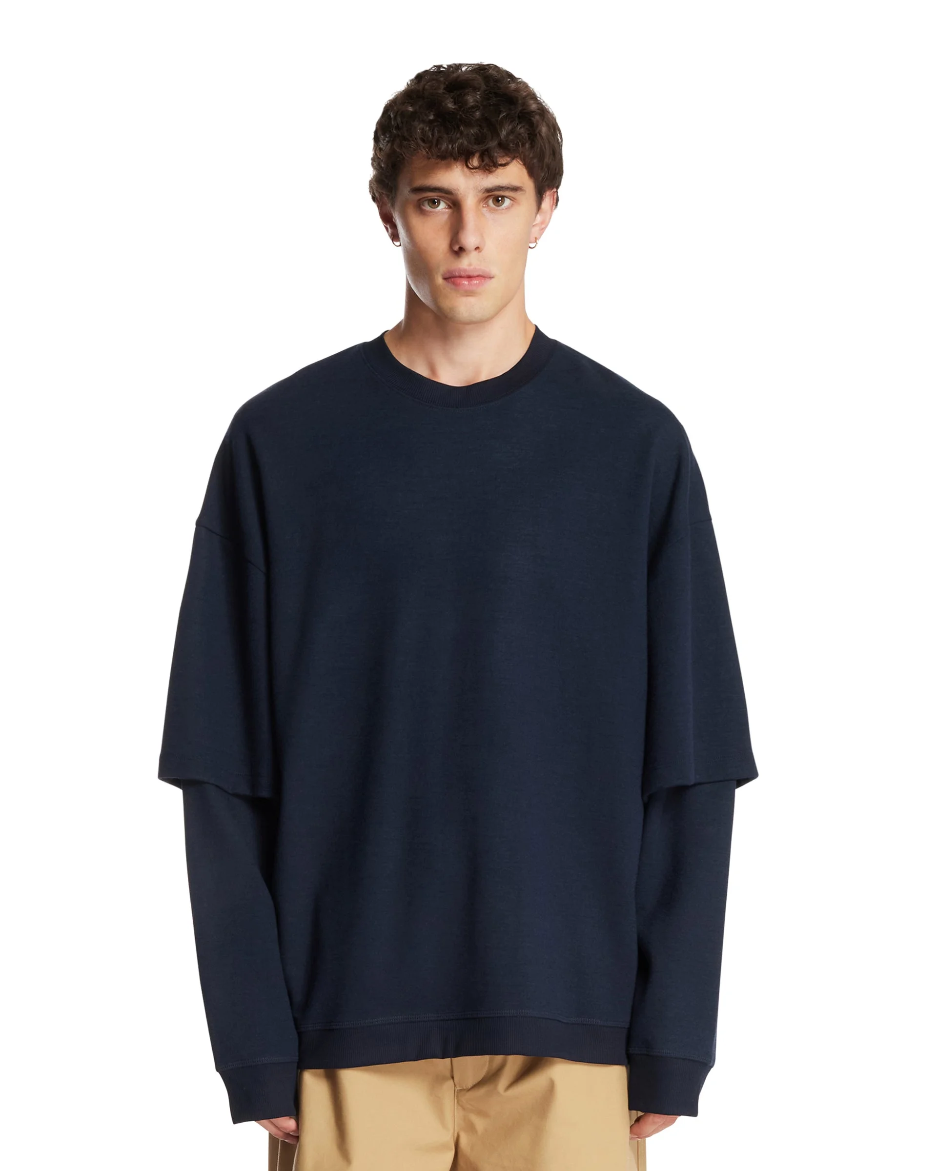 Blue Troy Cotton T-Shirt - 1