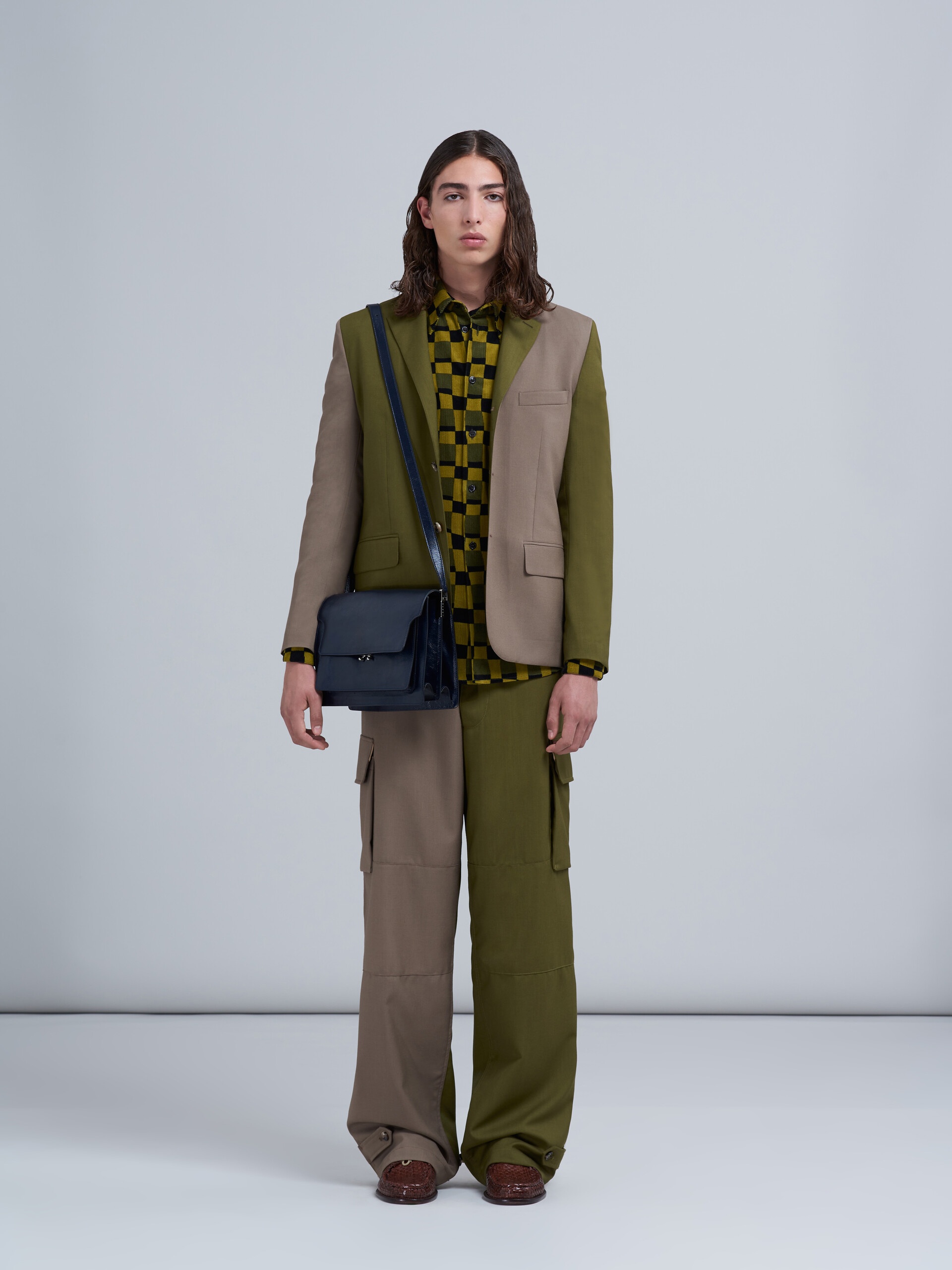 COLOURBLOCK TROPICAL WOOL CARGO TROUSERS - 4