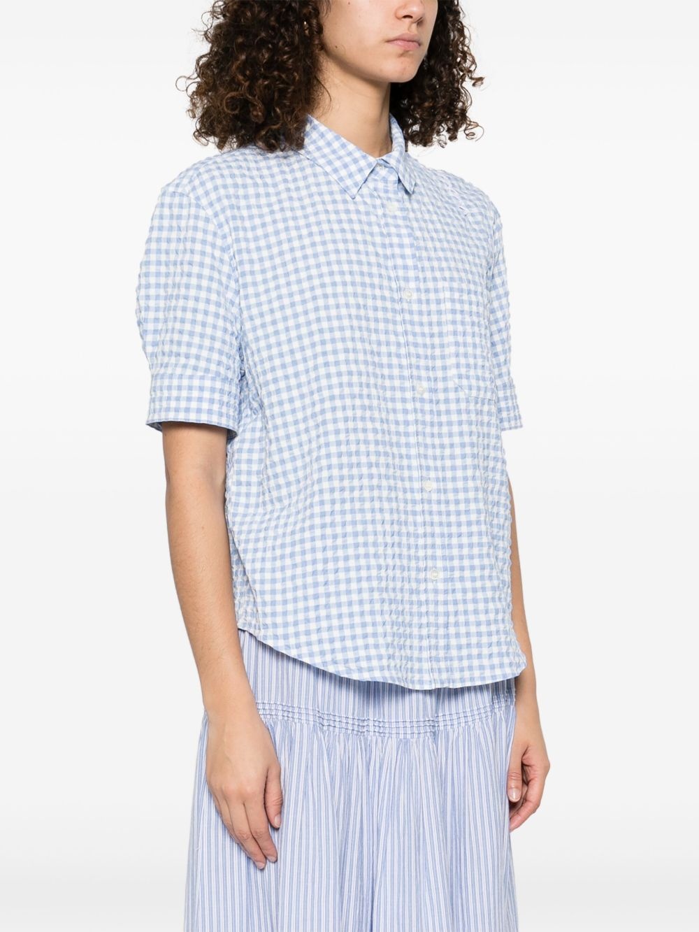 check-pattern shirt - 3