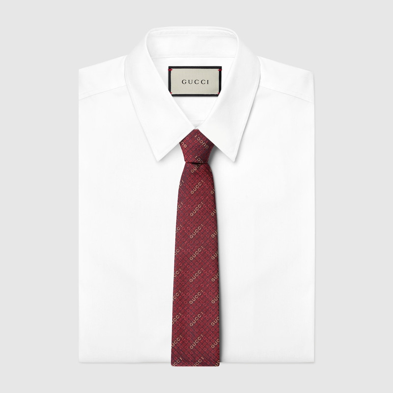 GUCCI Gucci silk jacquard tie outlook