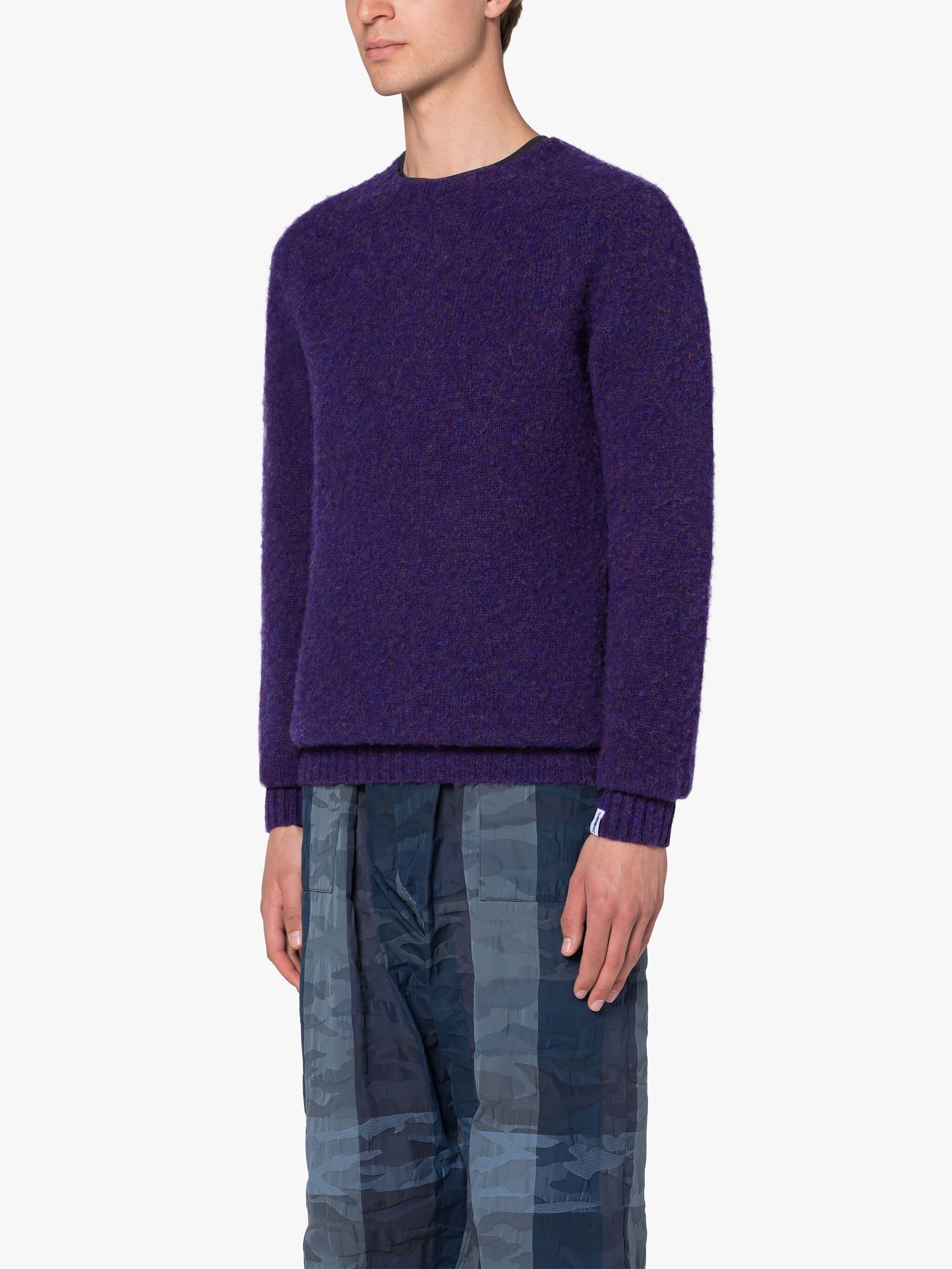 HUTCHINS VIOLET WOOL CREWNECK SWEATER - 3