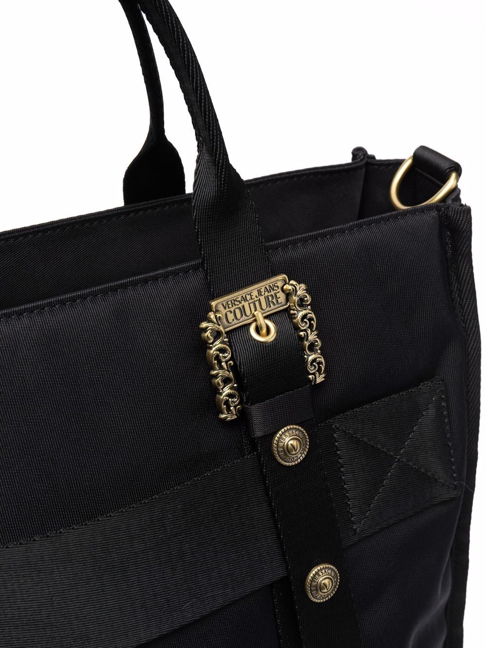 decorative-buckled detail tote bag - 4