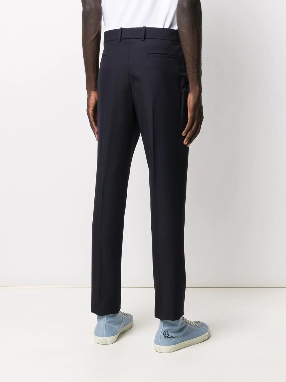 tapered leg tailored trousers - 4