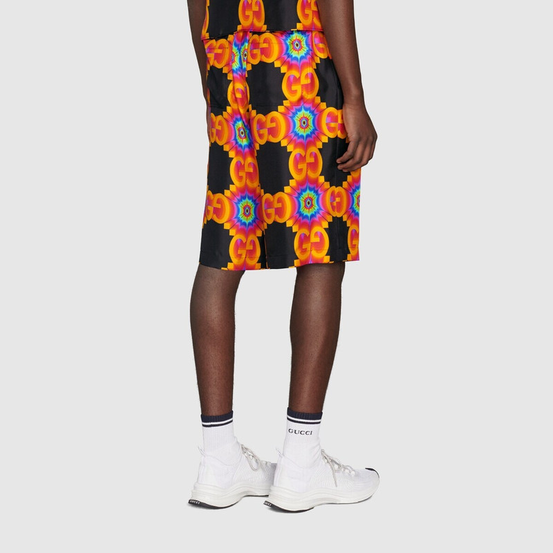 GG kaleidoscope silk shorts 4