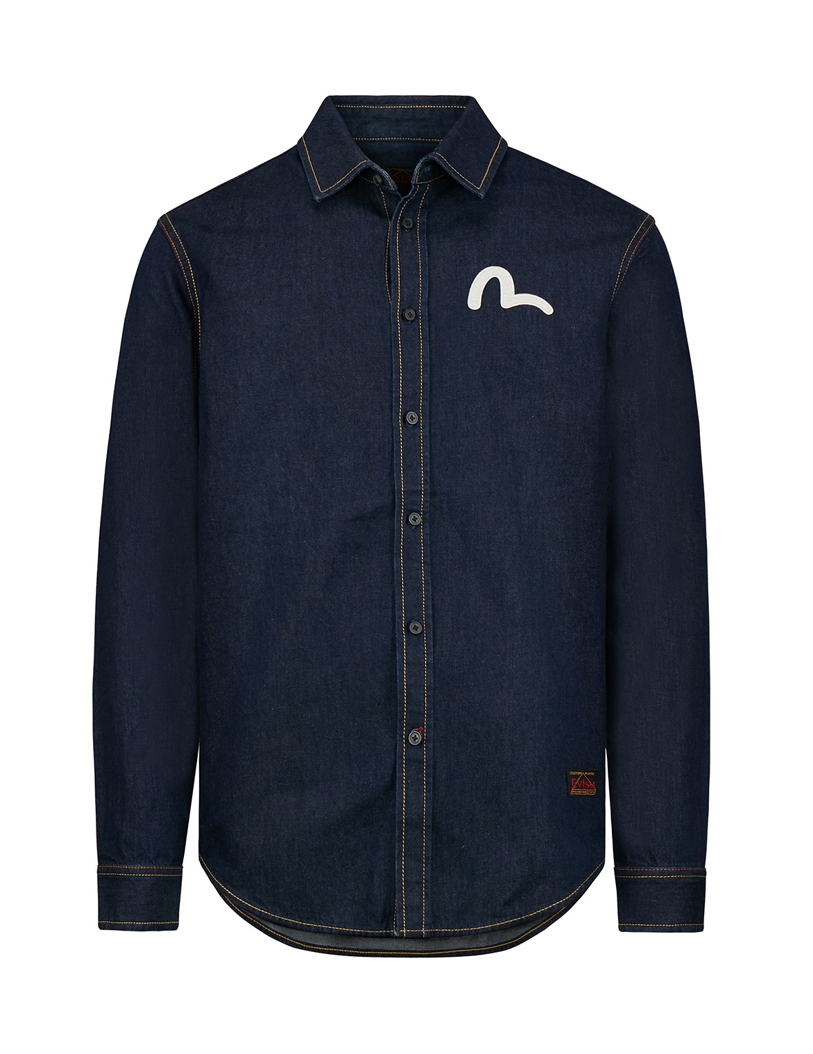 DISCHARGE TAKA PRINT DENIM SHIRT - 1