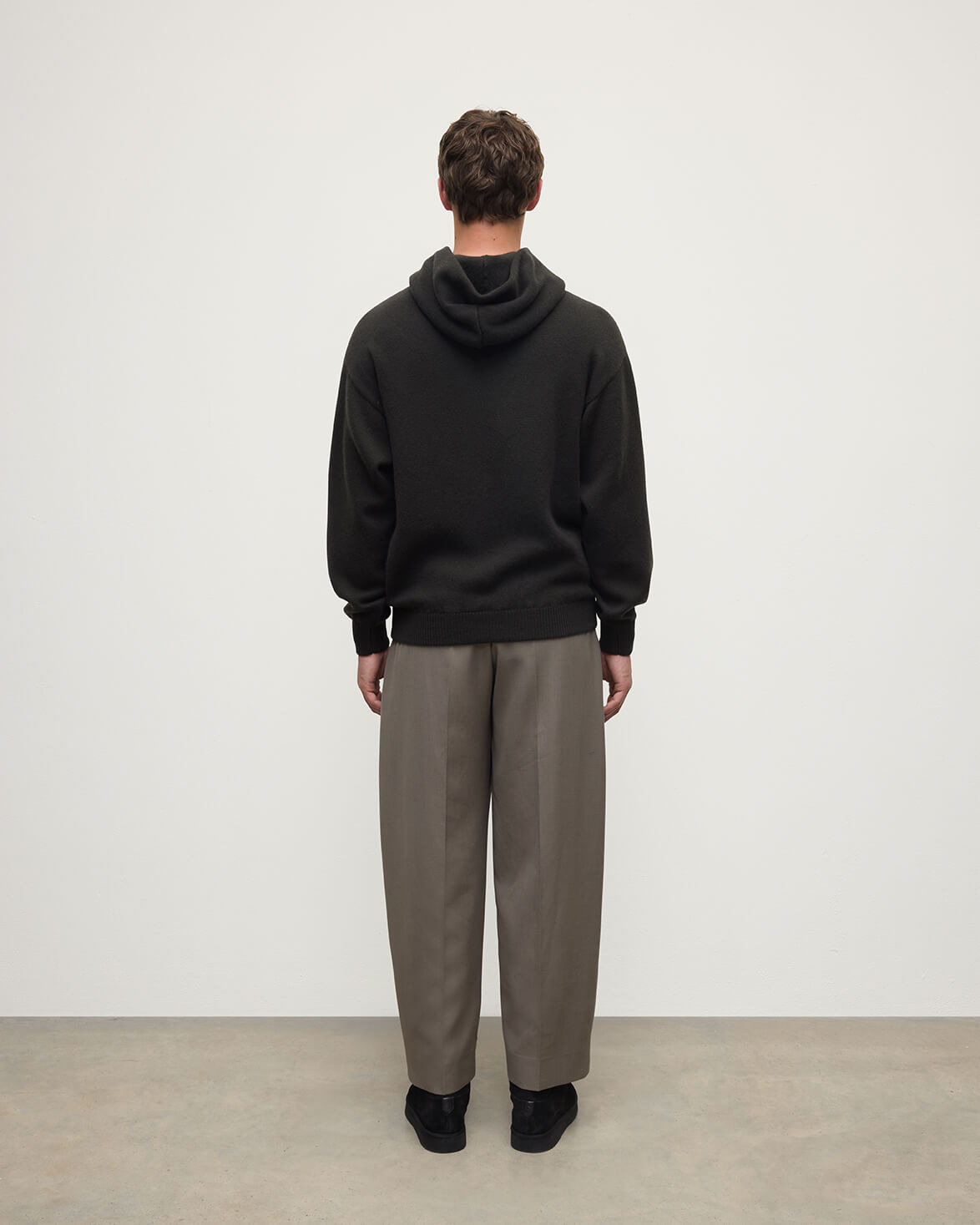 Grey Cashmere Hoodie - 4