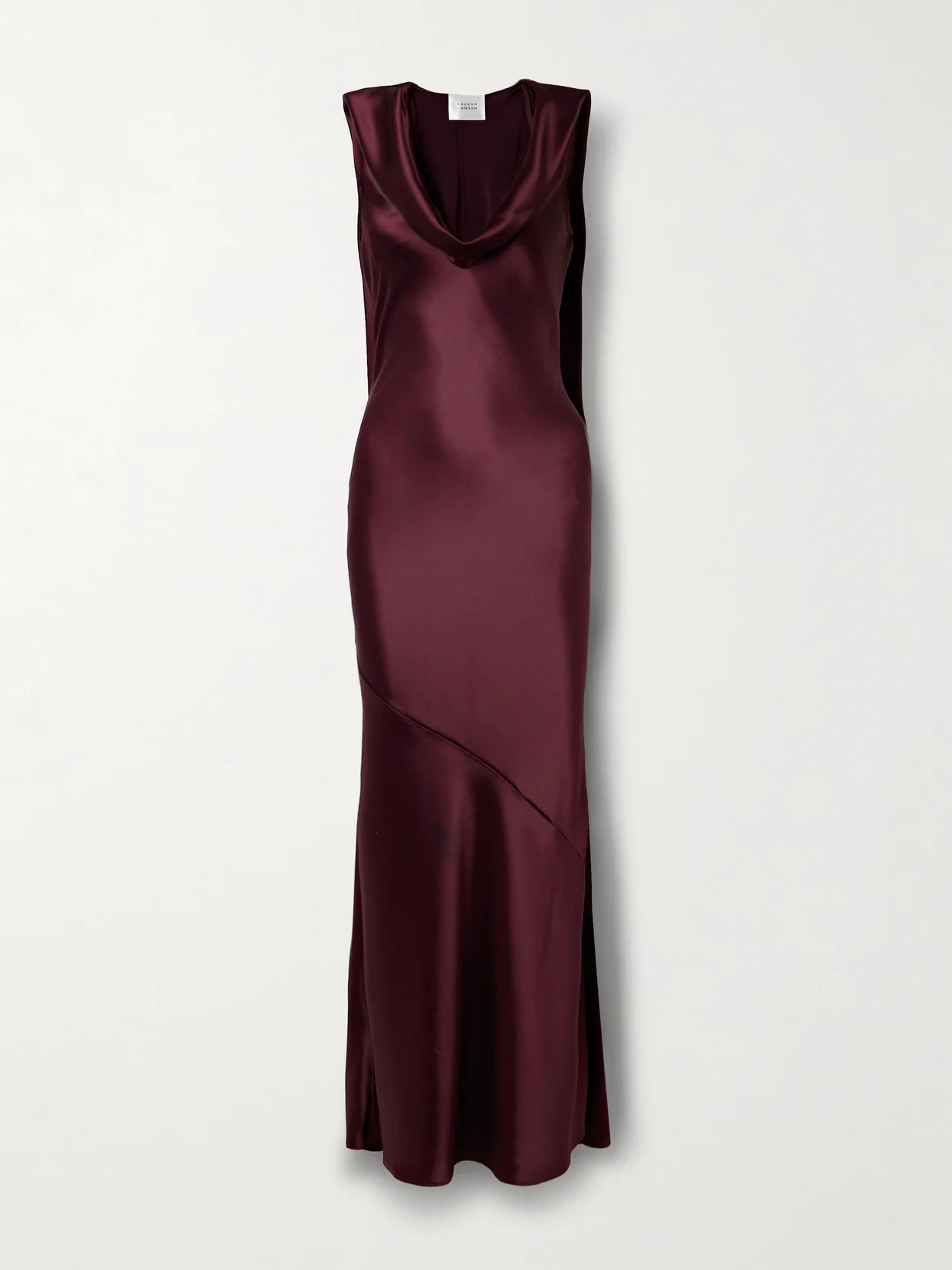 Delphinus Draped Satin Gown - 1