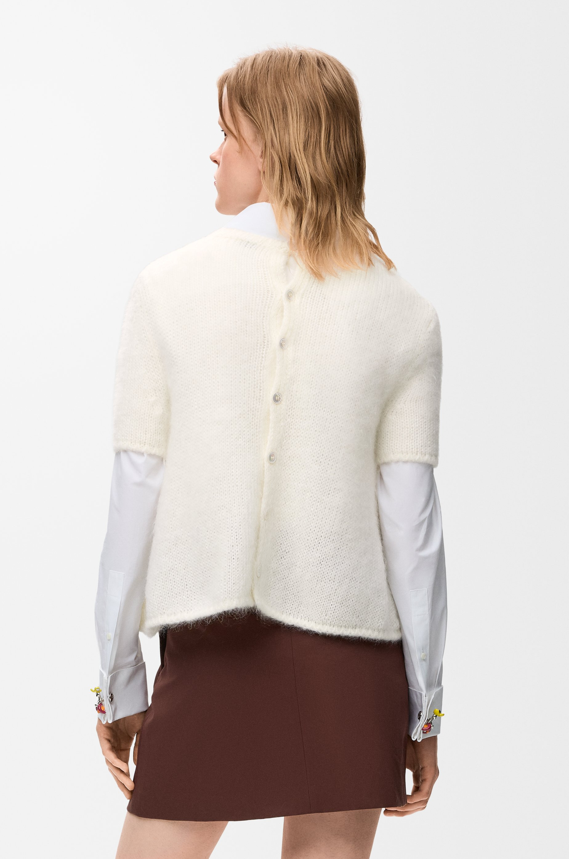 Short sleeve sweater in mohair blend - 4