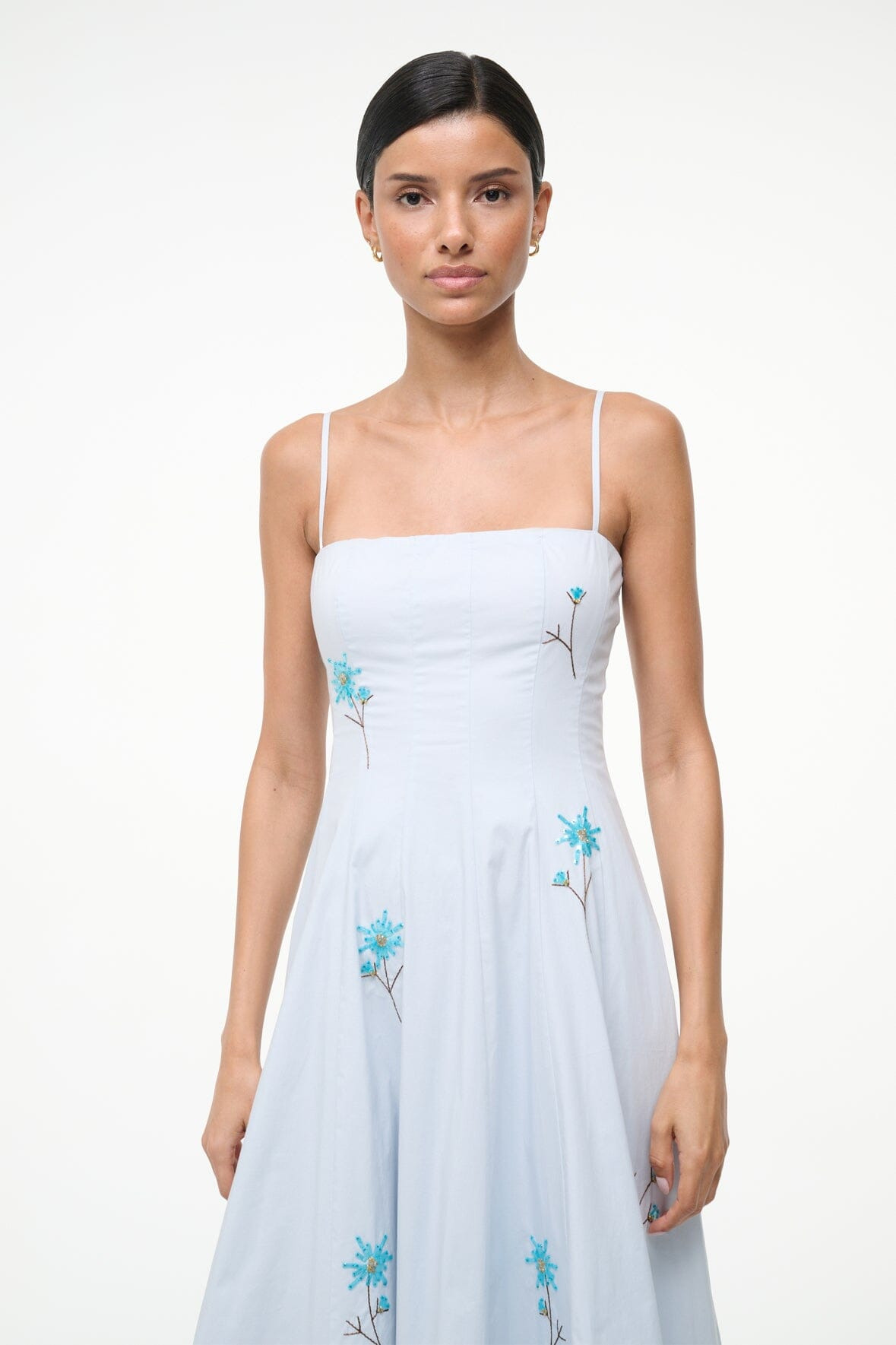 STAUD WYLIE DRESS DANDELION SKY - 4