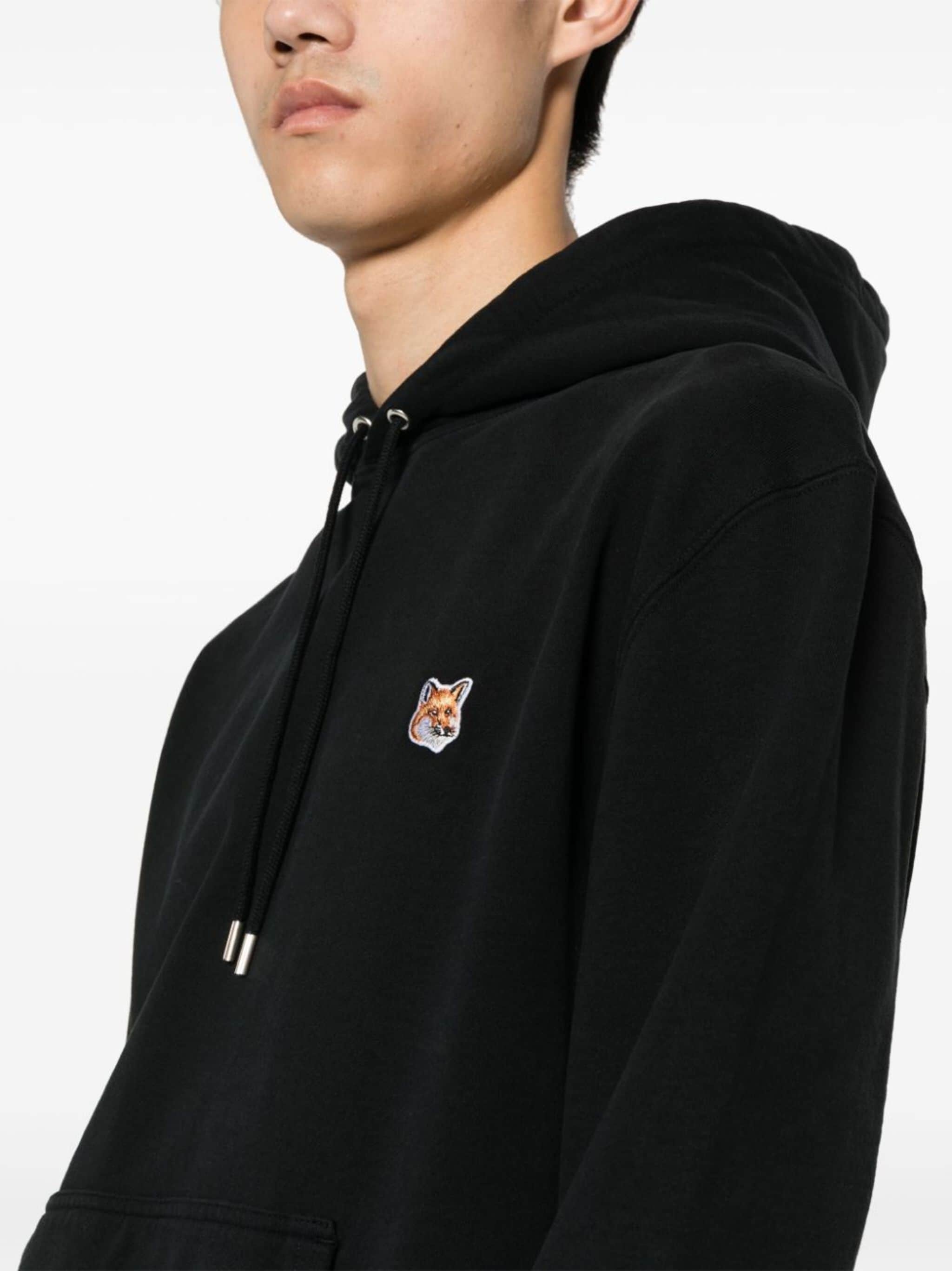 Fox-motif cotton hoodie - 5